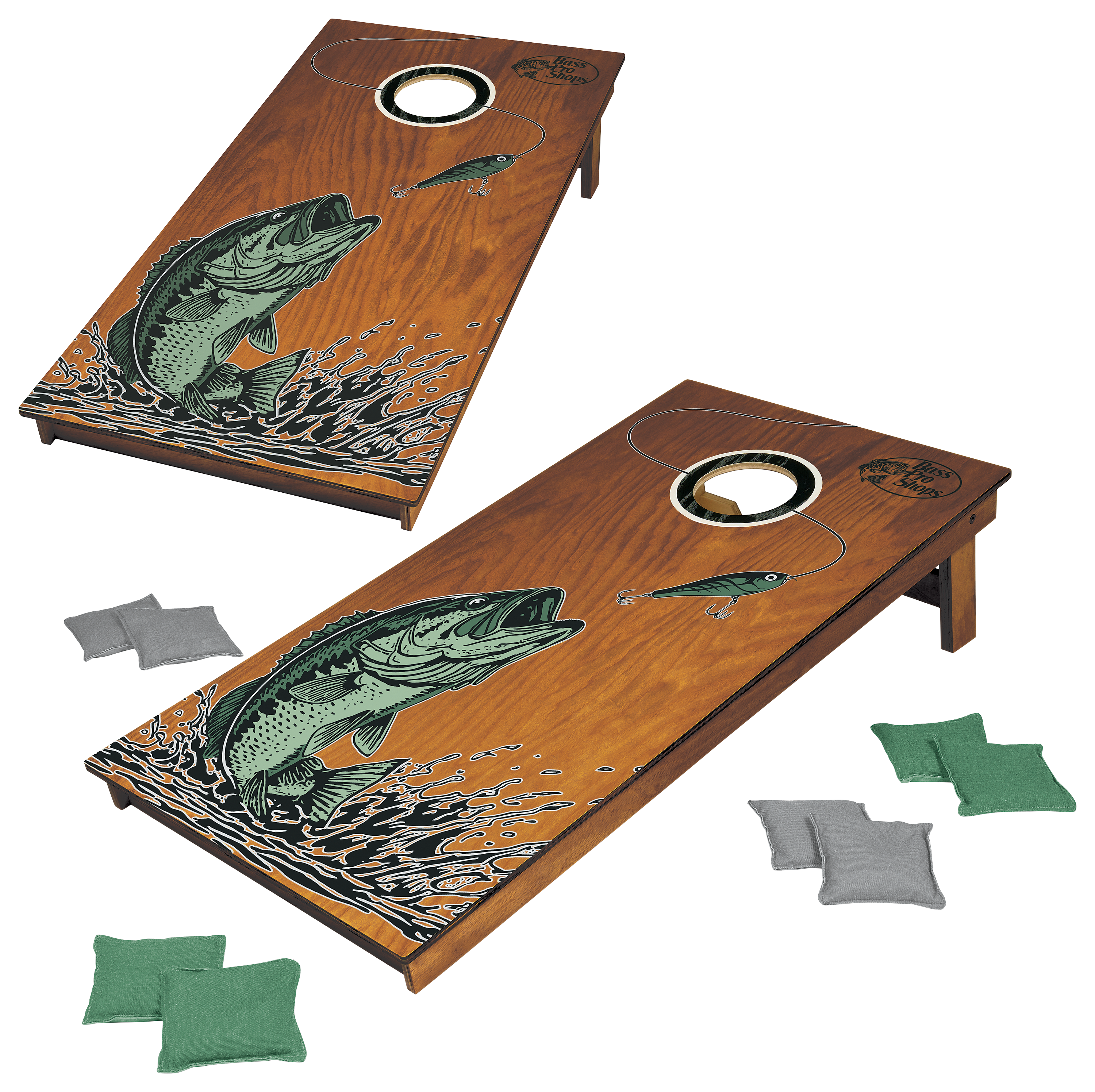 Image of Bass Pro Shops Bass Regulation Cornhole Bean Bag Game Set