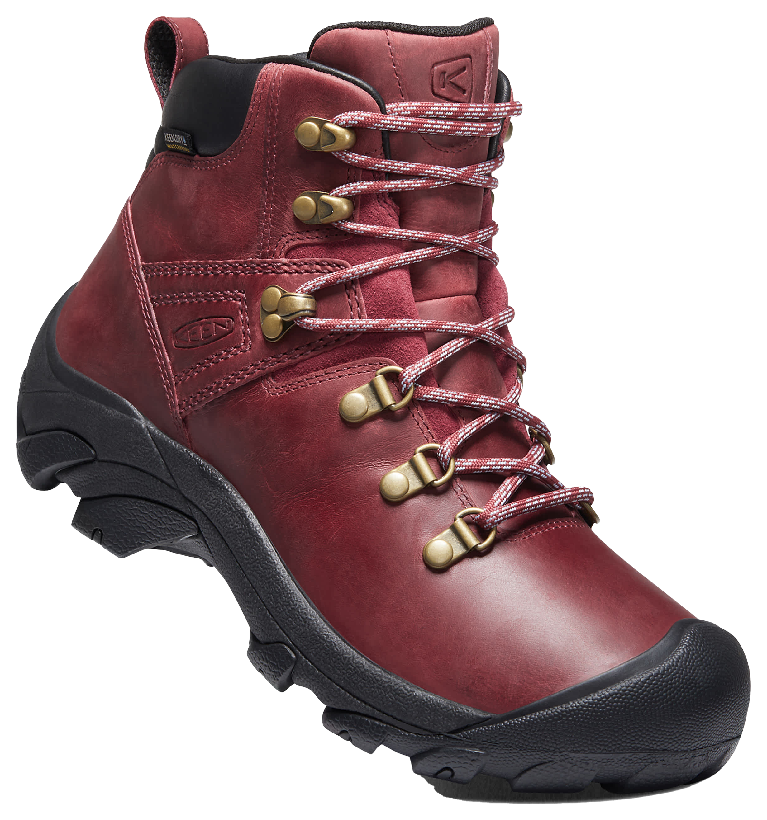 Image of KEEN Pyrenees Waterproof Hiking Boots for Ladies - Tibetan Red/Black - 7M