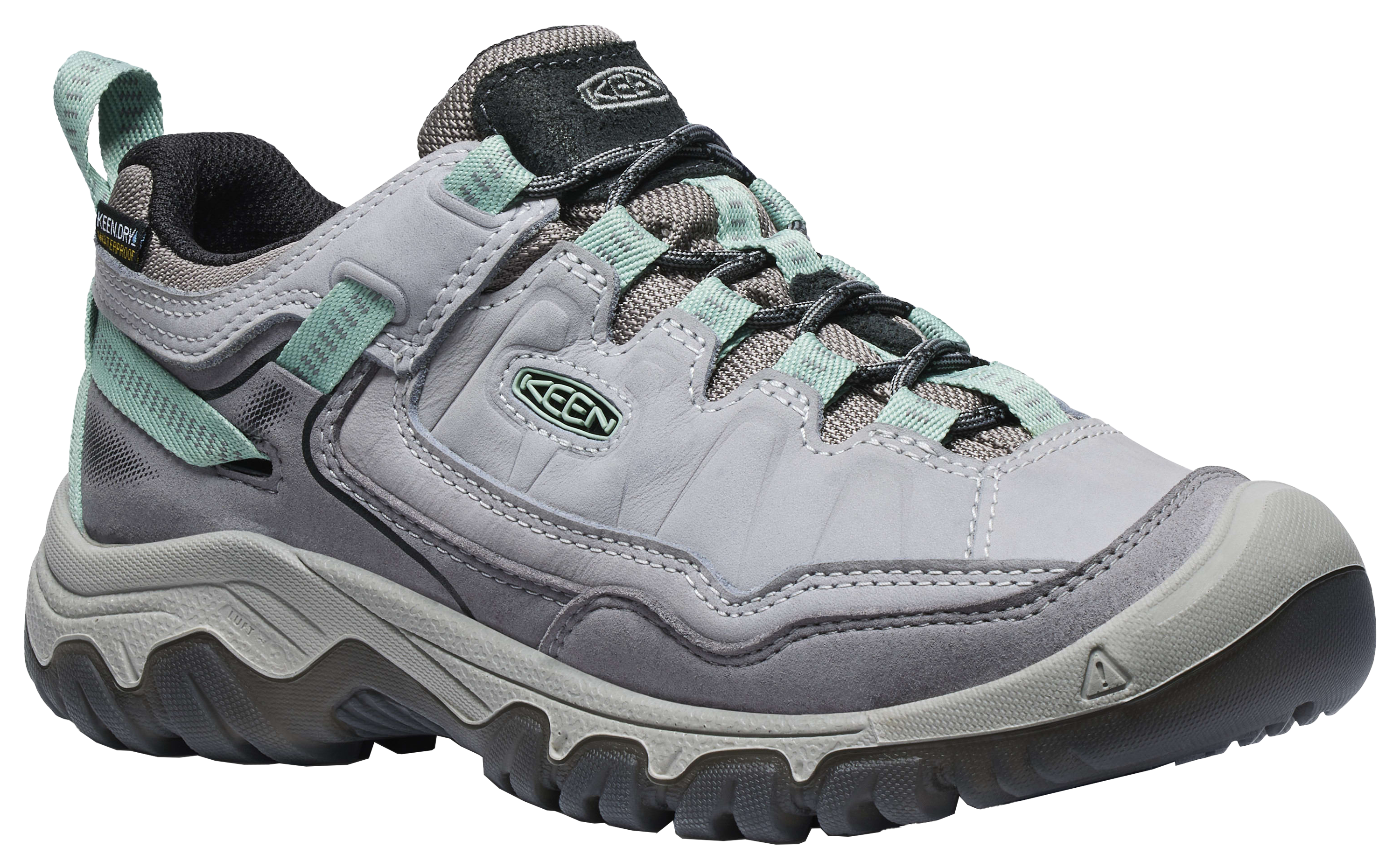 Image of KEEN Targhee IV Waterproof Hiking Shoes for Ladies - Alloy/Granite Green - 10.5M