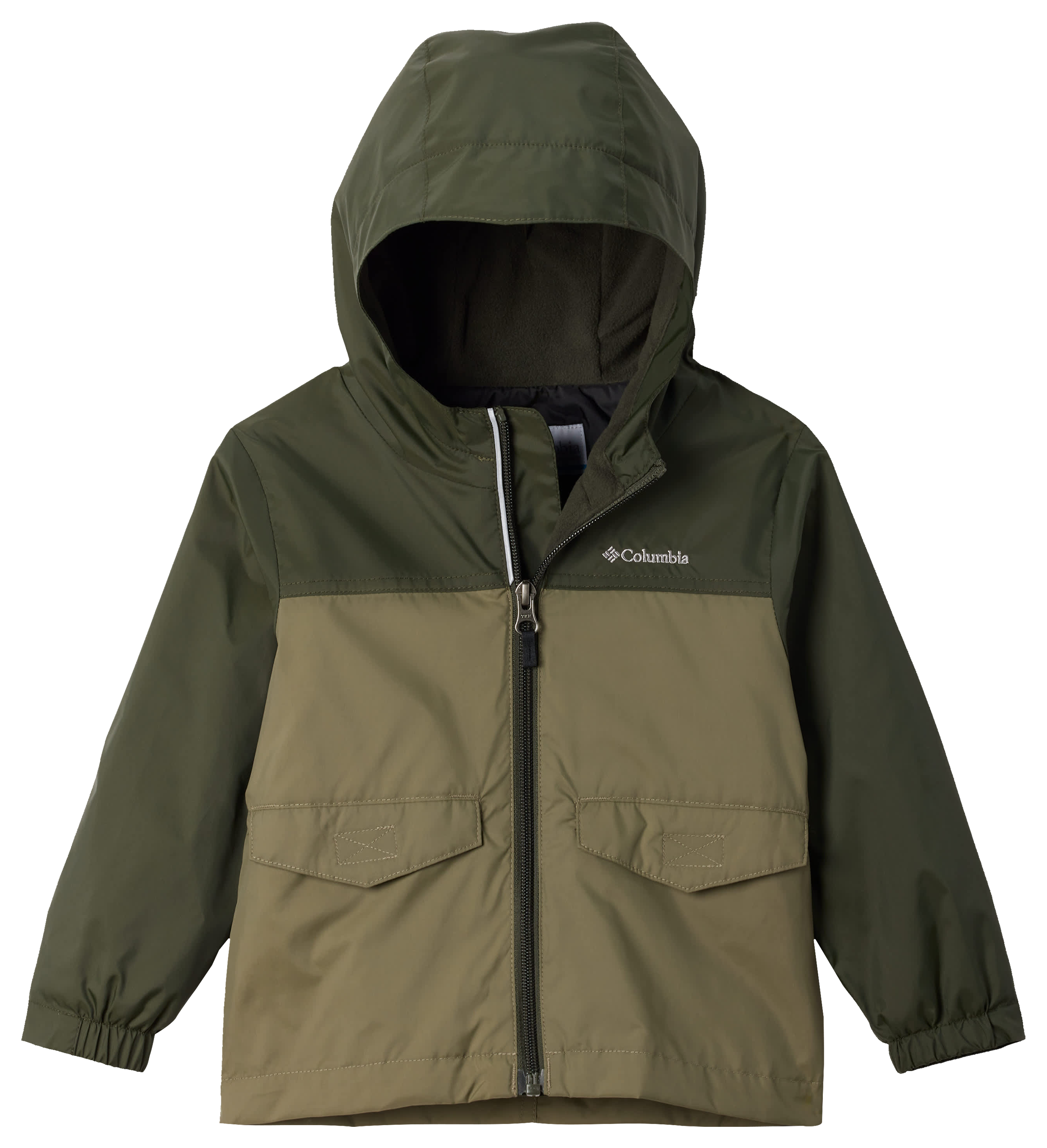 Image of Columbia Rain-Zilla Jacket for Kids - Greenscape/Stone Green - M