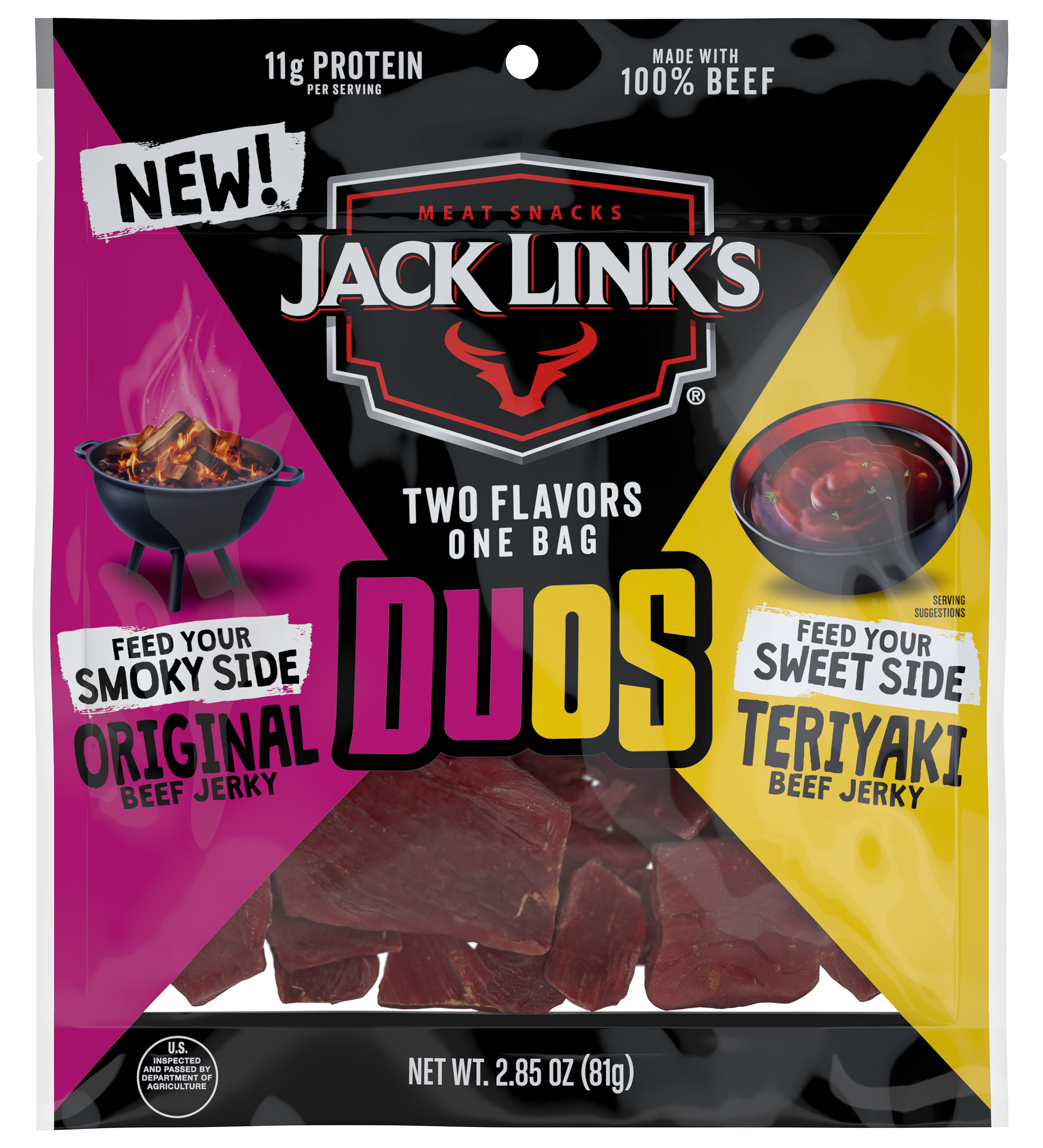 Image of Jack Link's Original and Teriyaki Duos Beef Jerky