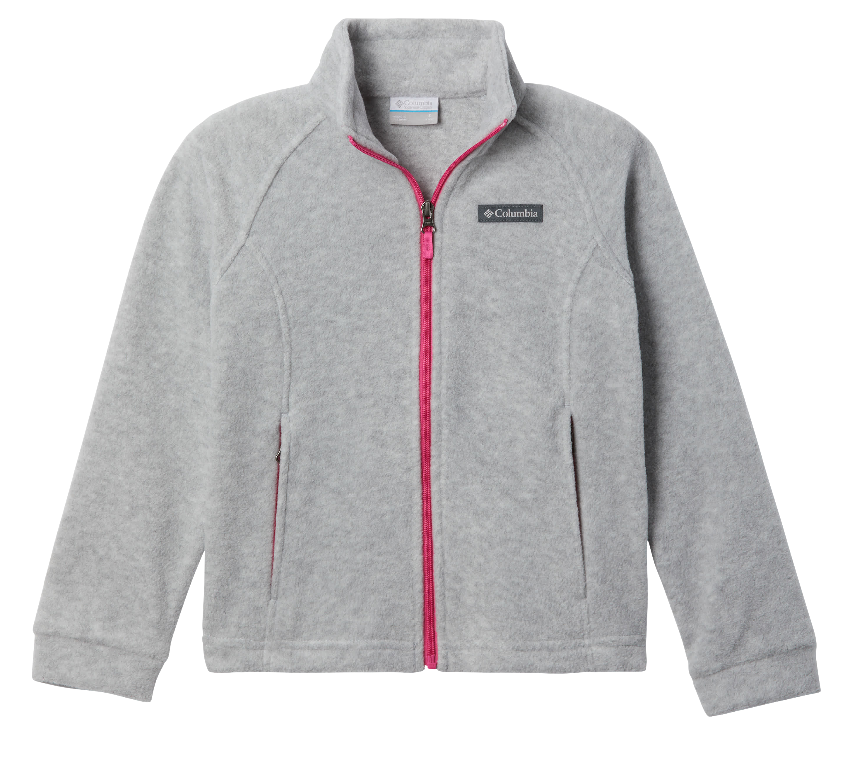 Image of Columbia Benton Springs Fleece Jacket for Kids - Cirrus Grey - S
