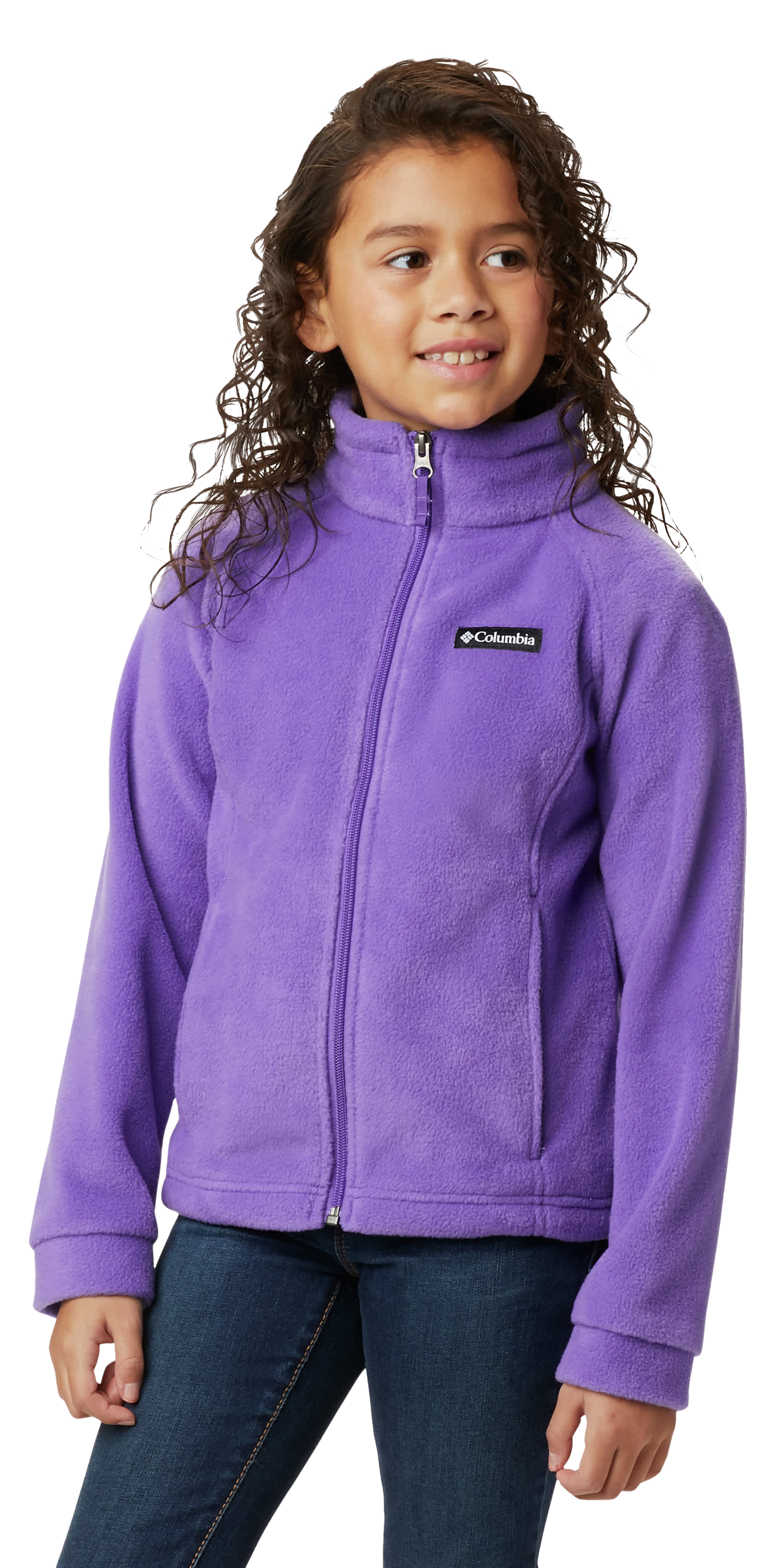 Image of Columbia Benton Springs Fleece Jacket for Kids - Grape Gum - XL