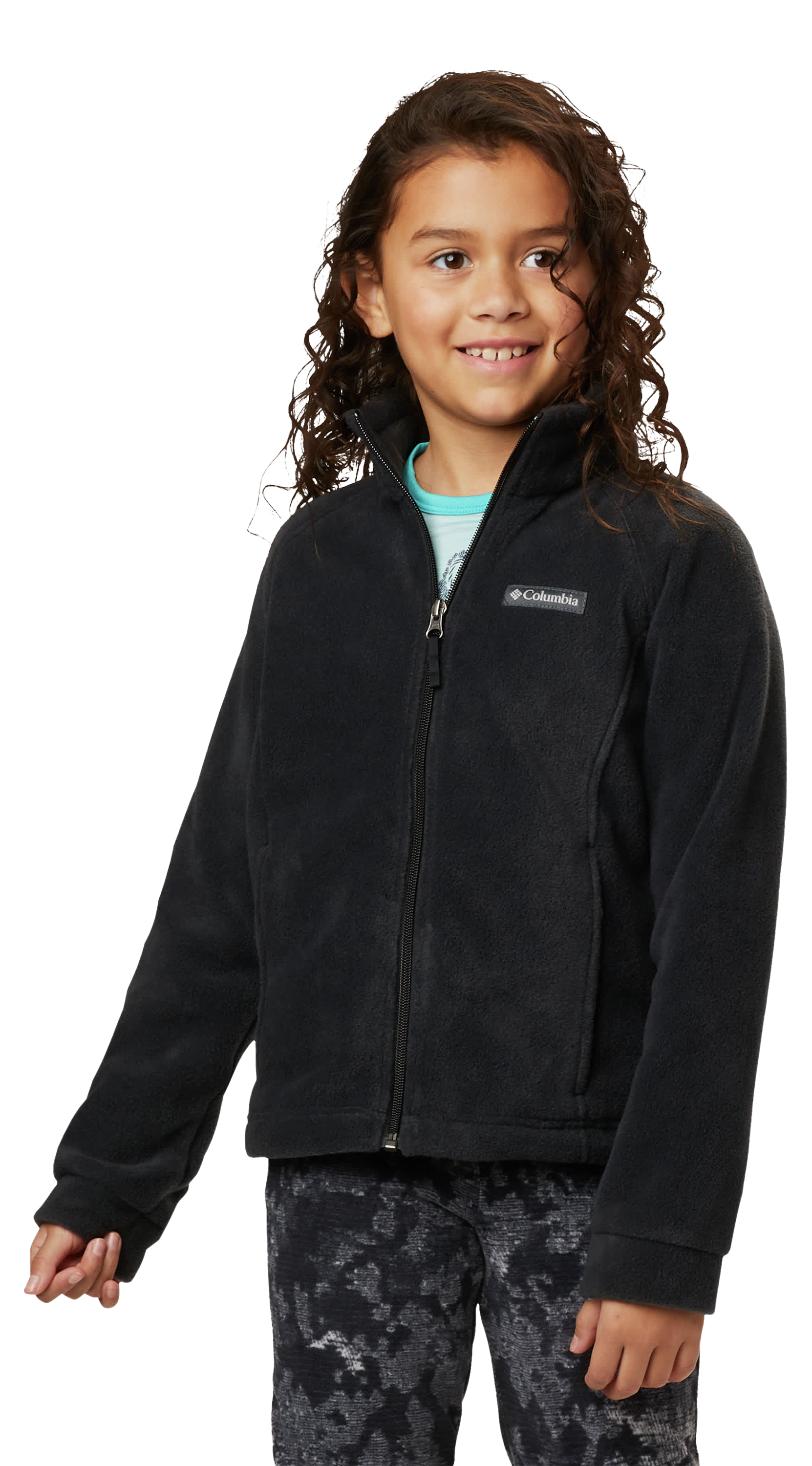 Image of Columbia Benton Springs Fleece Jacket for Toddlers - Black - 3T
