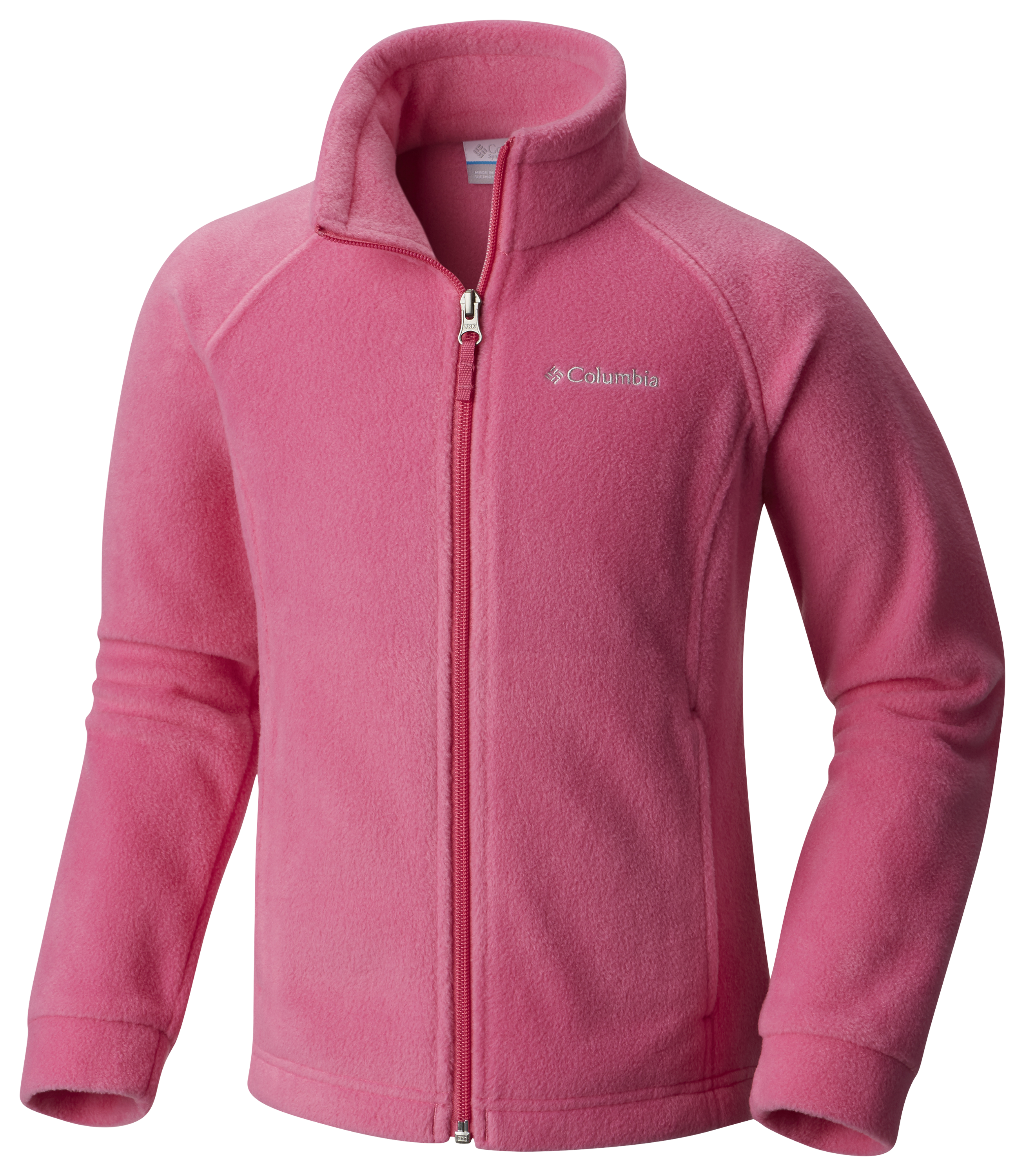 Image of Columbia Benton Springs Fleece Jacket for Babies - Pink Ice - 3-6 Months