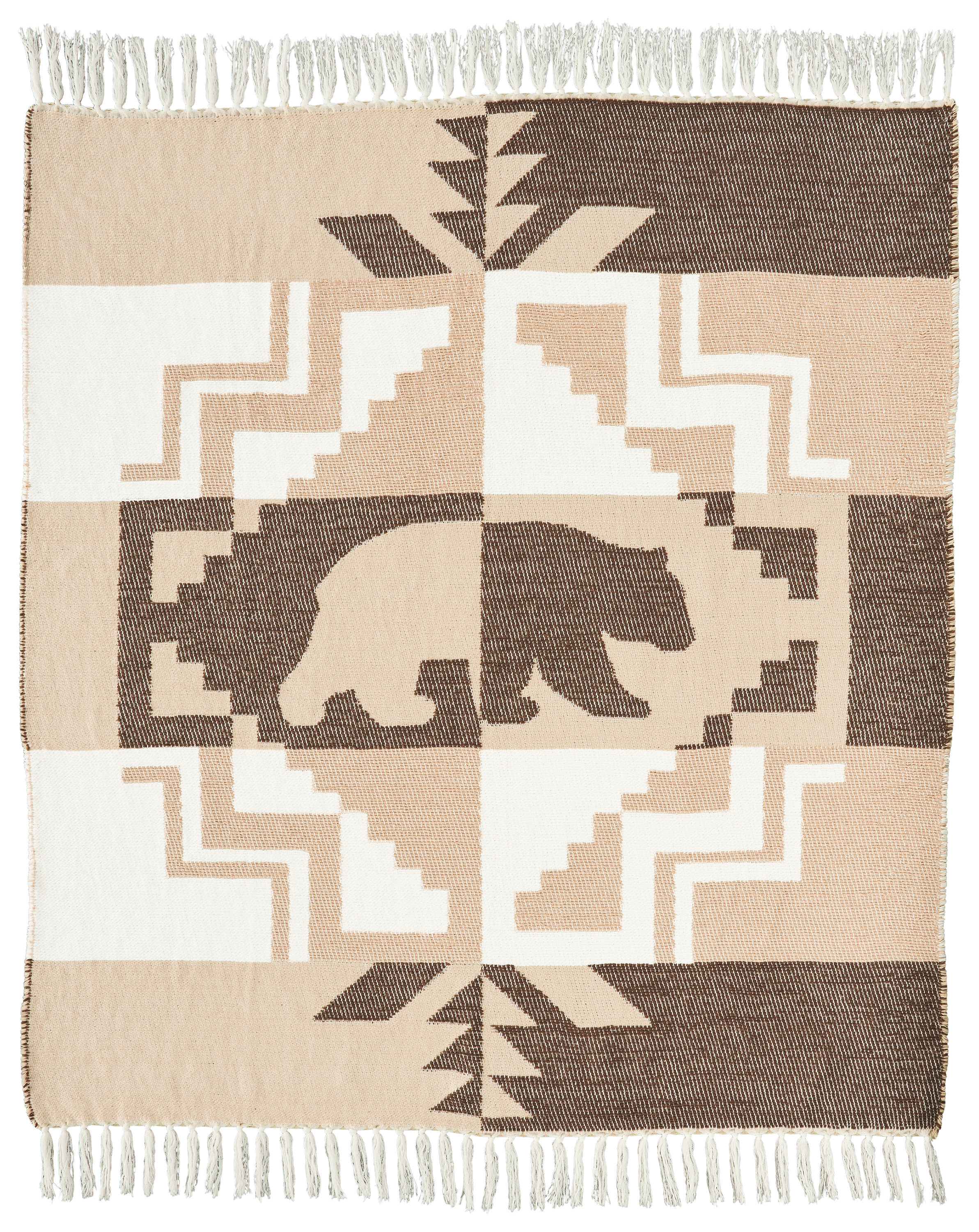 WHITE RIVER HOME Fringe Chenille Jacquard Throw