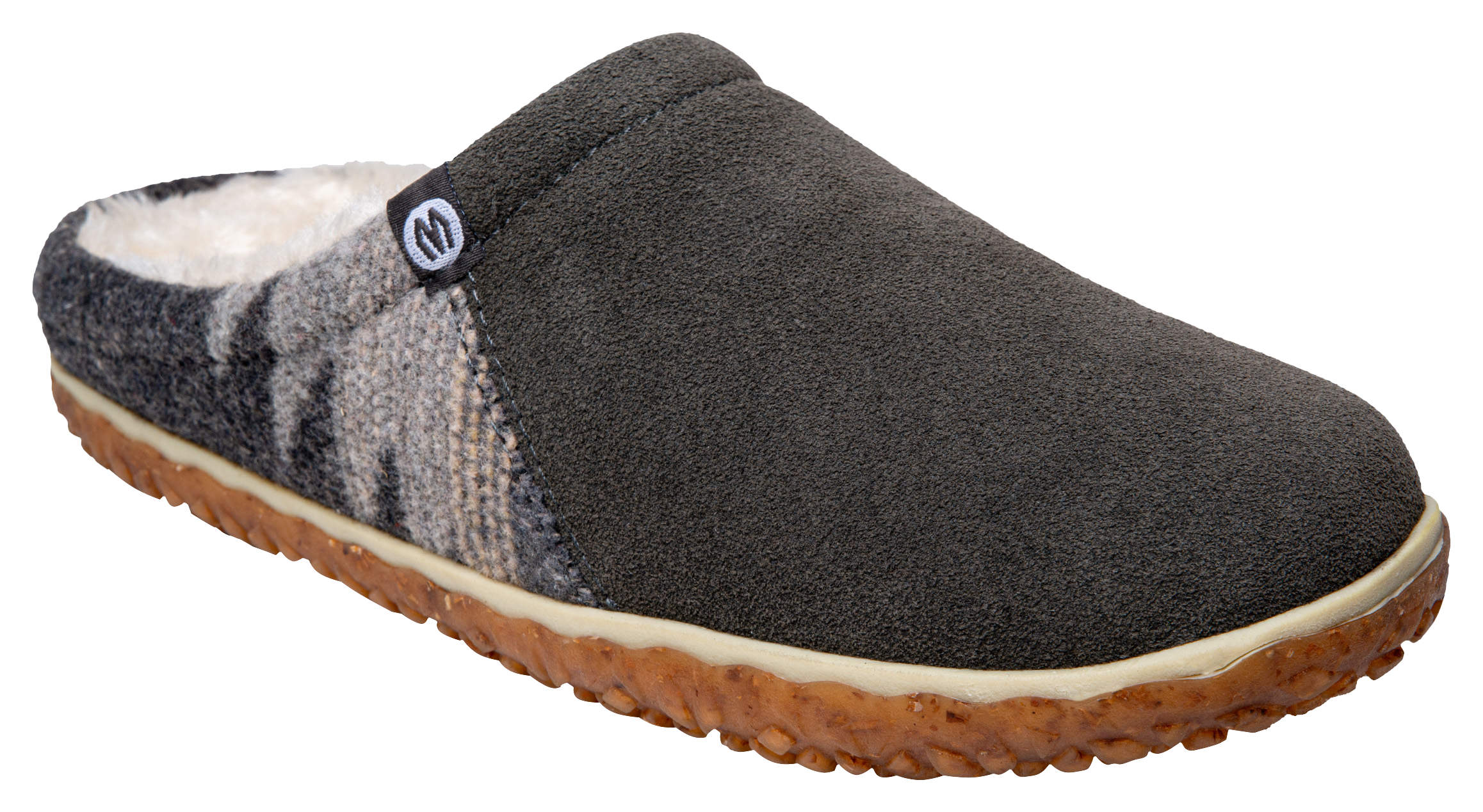 Image of Minnetonka Moccasin Tahoe Slide Slippers for Ladies - Grey Multi