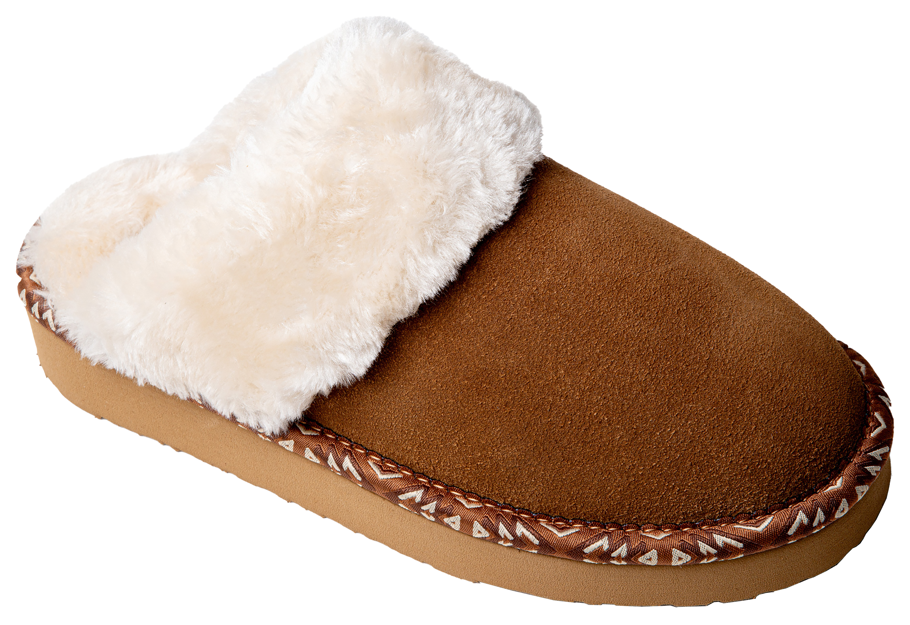 Image of Minnetonka Cerise Slide Slippers for Ladies - Tan