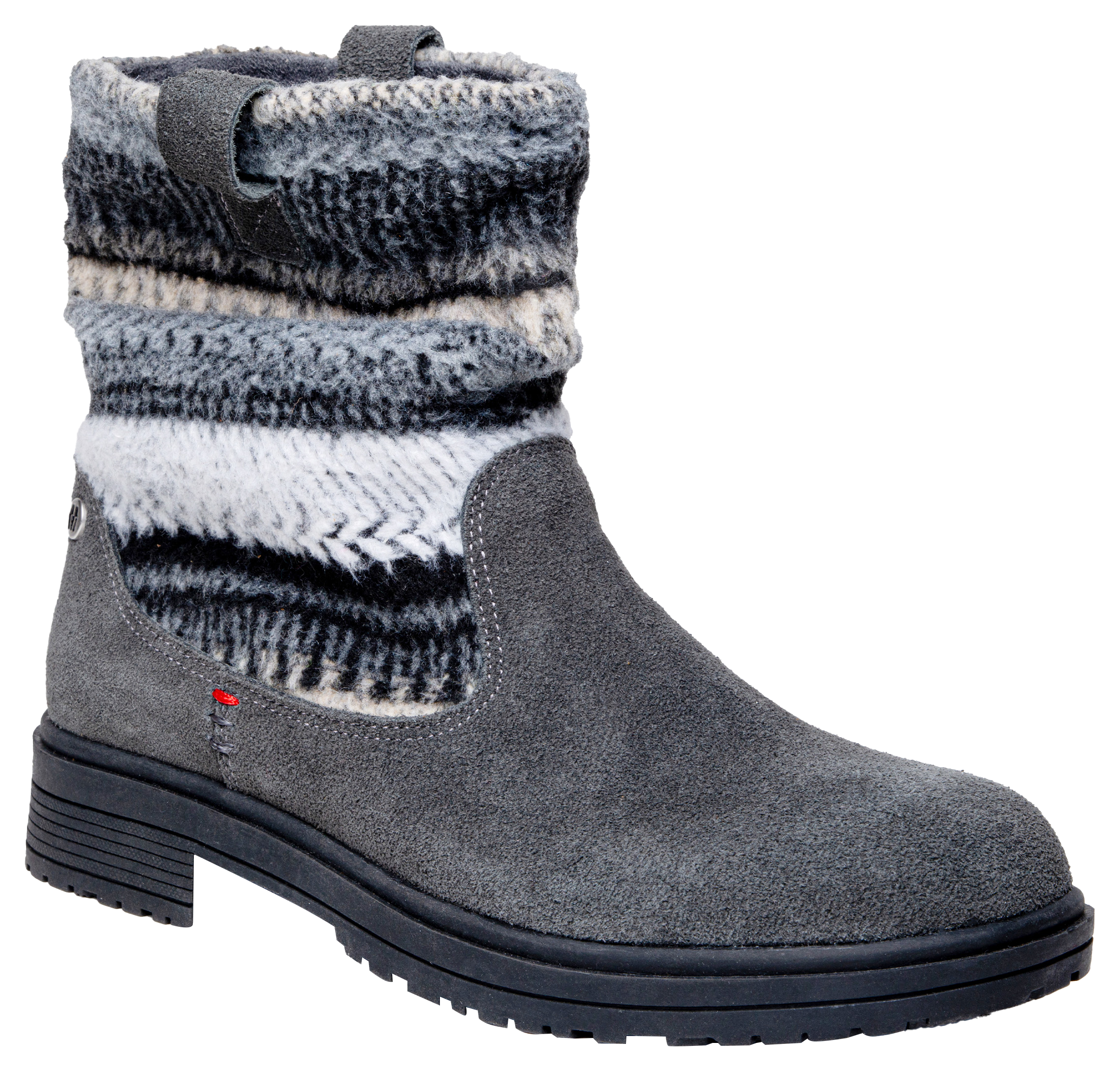Image of Minnetonka Joli Slouch Boots for Ladies - Charcoal Multi - 9M