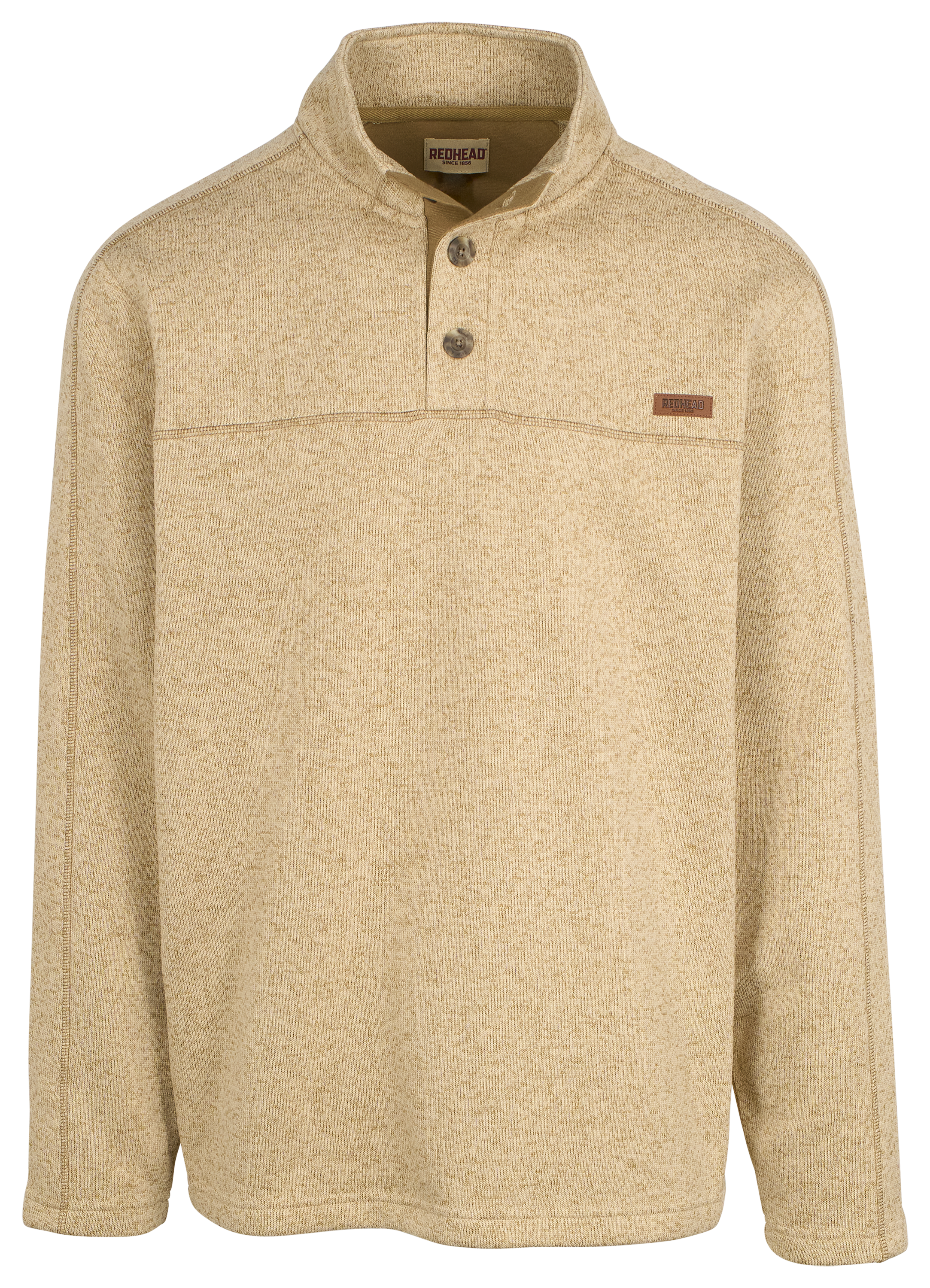Image of RedHead Sweaterfleece Button-Placket Long-Sleeve Pullover for Men - White Pepper