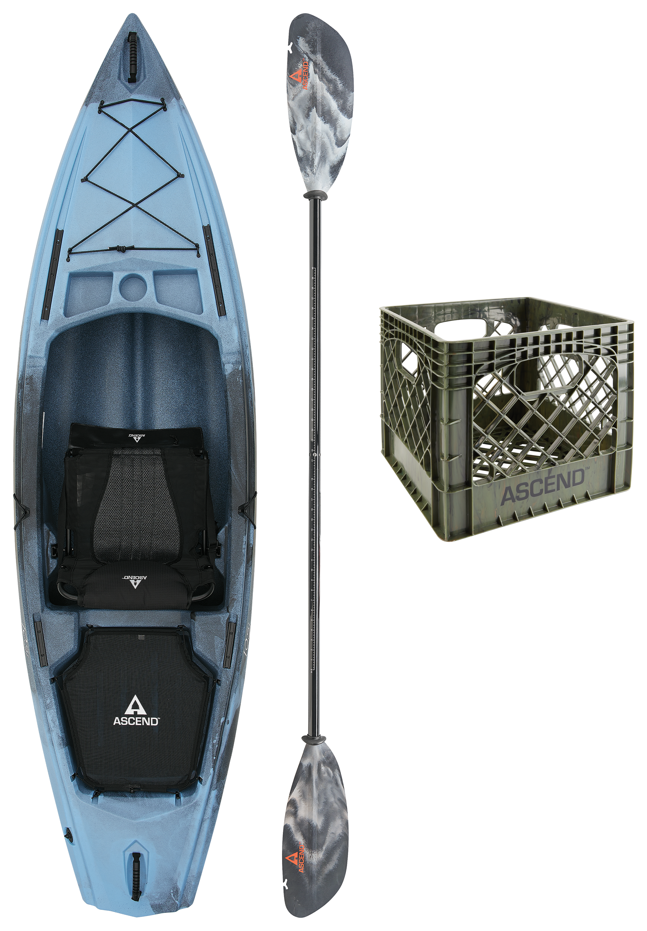 Image of Ascend 10SI Sit-In Kayak Fishing Package - Slate Blue