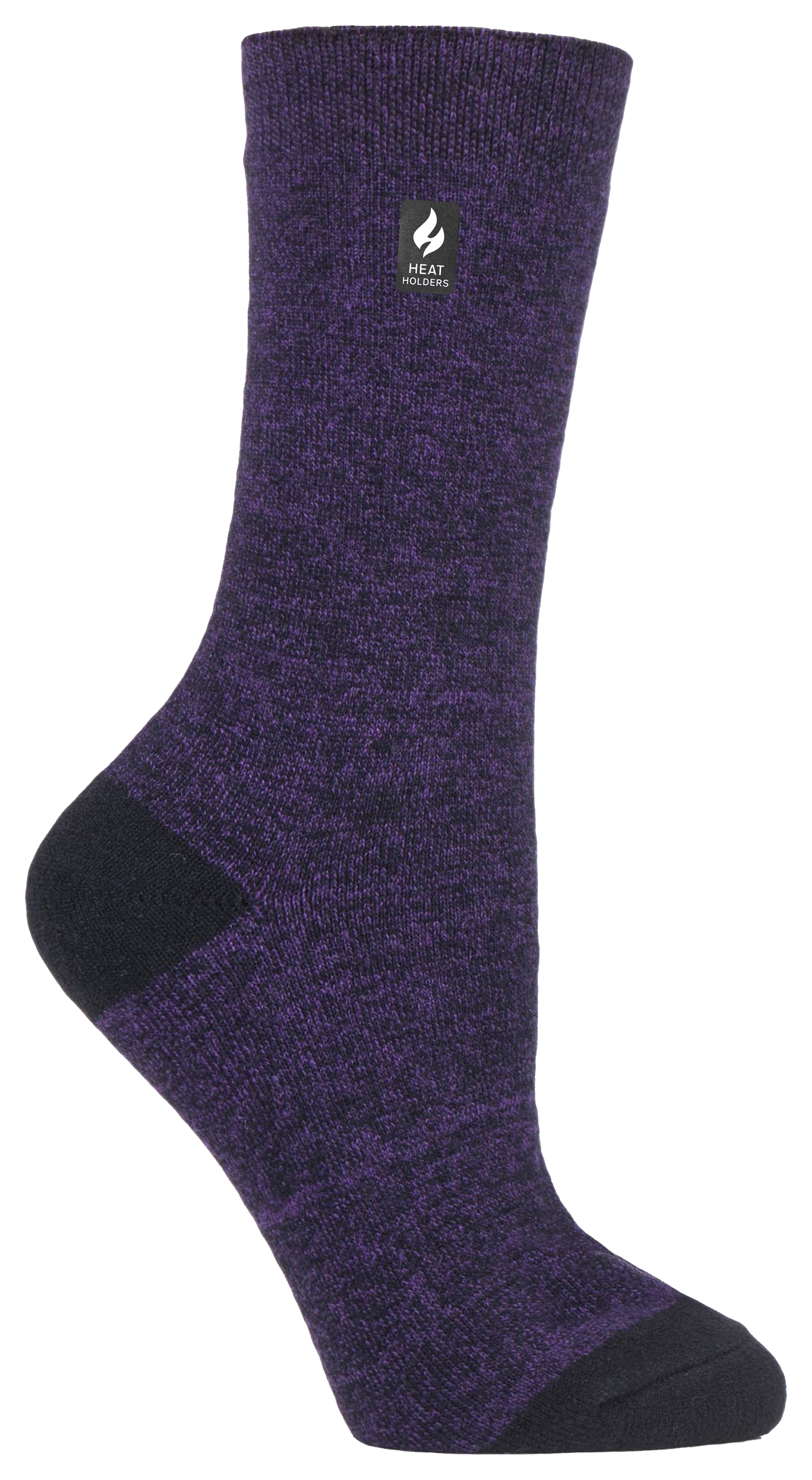 Image of Heat Holders Twist ULTRA LITE Thermal Crew Socks for Ladies - Purple