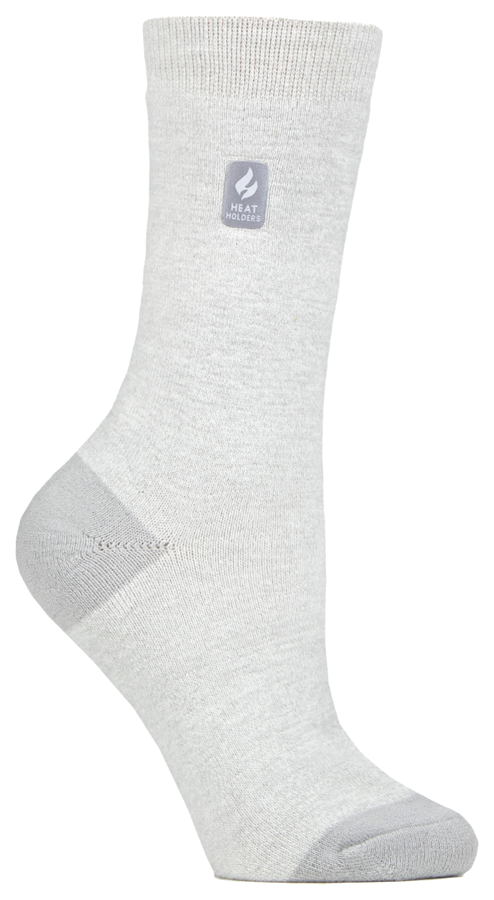 Image of Heat Holders Twist ULTRA LITE Thermal Crew Socks for Ladies - Light Grey