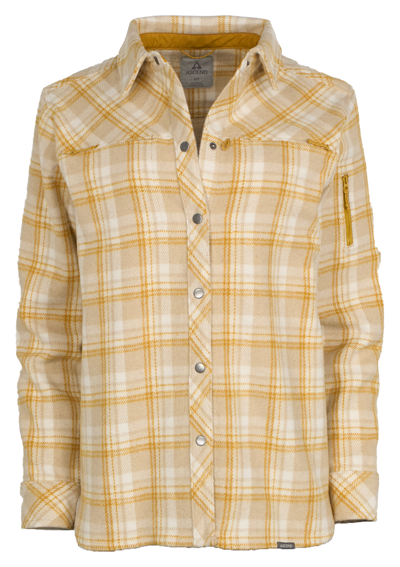 Image of Ascend Brawny Peaks Long-Sleeve Shirt - Harvest Gold Plaid