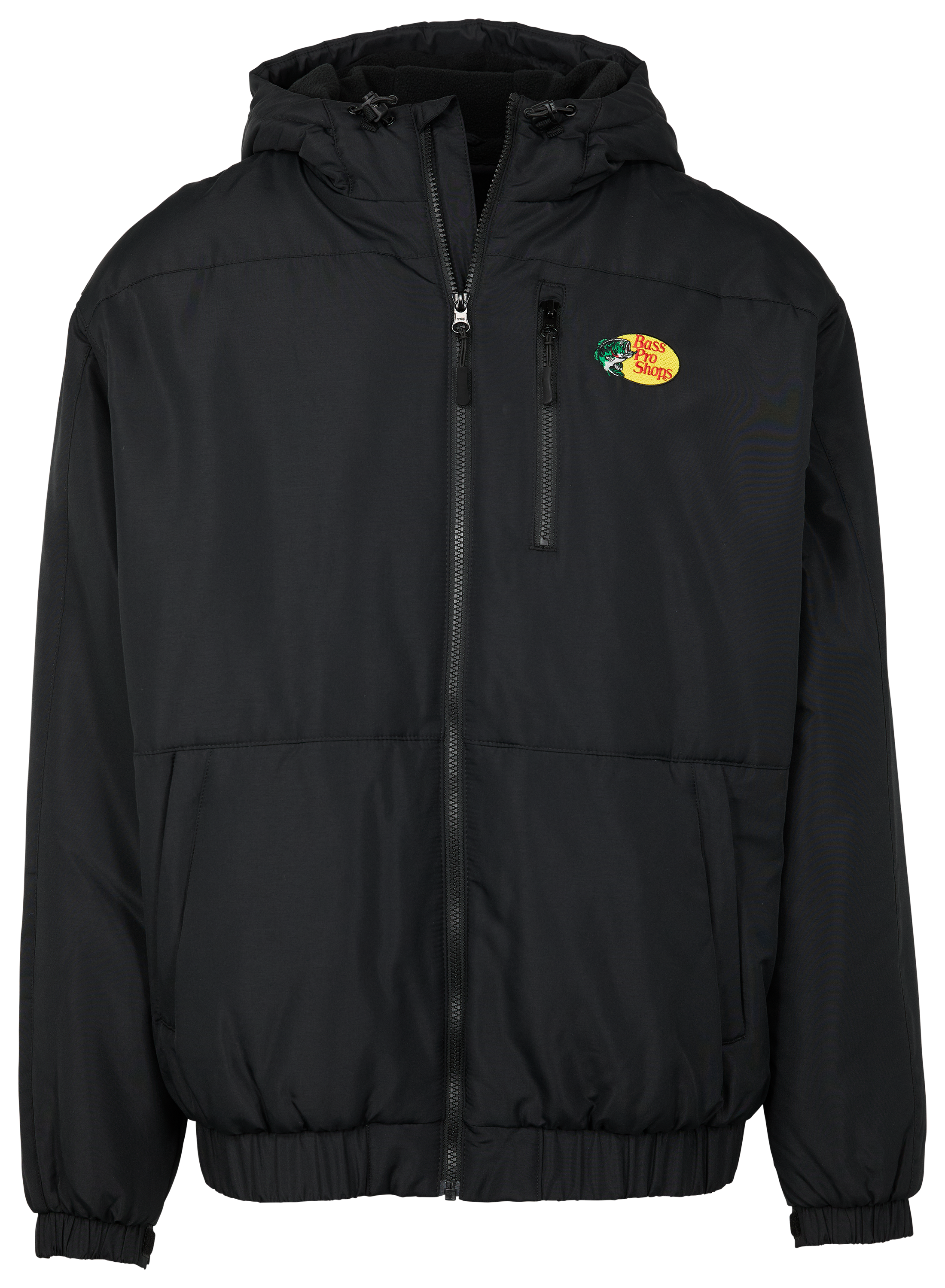 Image of Bass Pro Shops Tourney Trail Jacket for Men - Black - 4XL