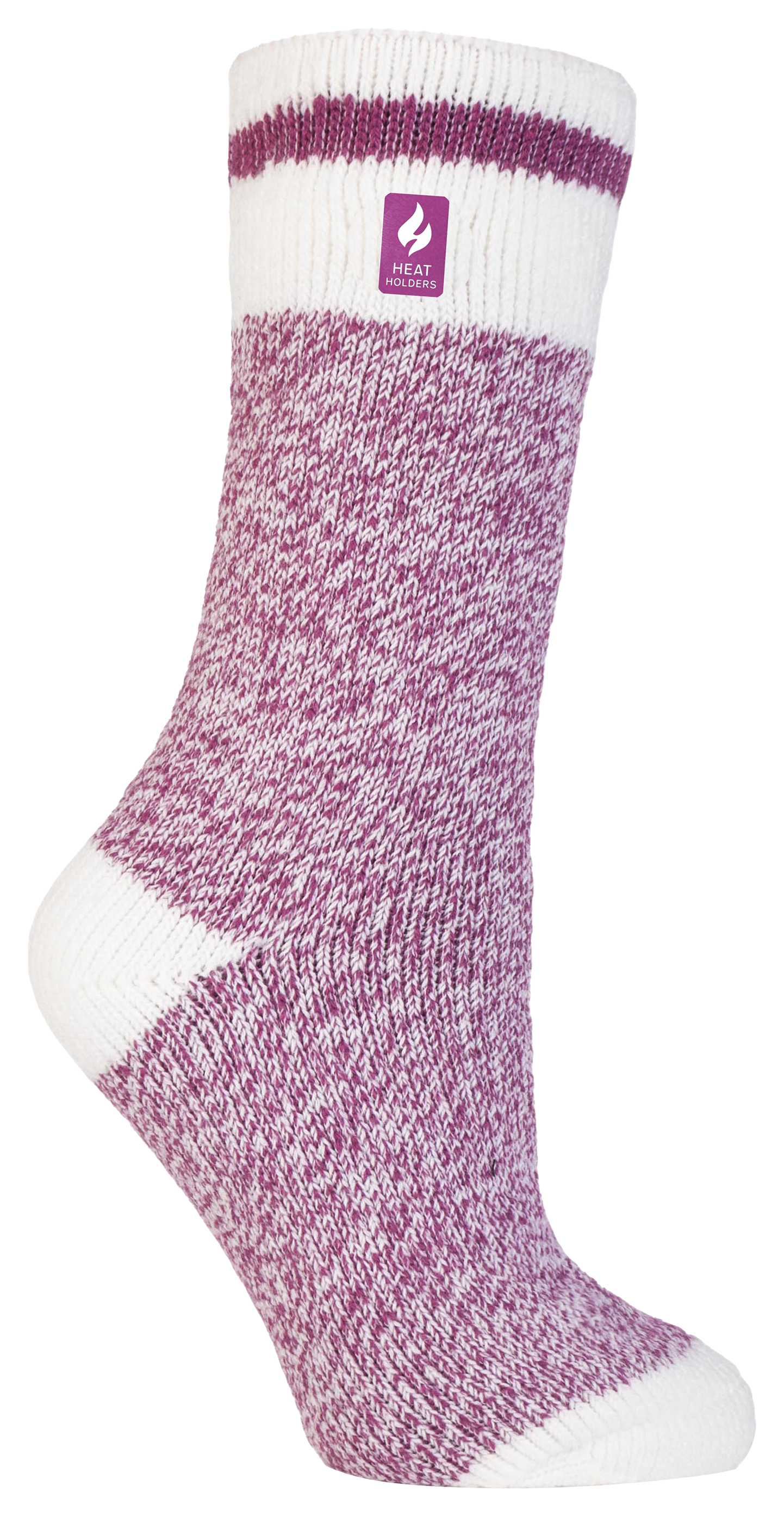 Image of Heat Holders ORIGINAL Snowdrop Cream Block Twist Socks for Ladies