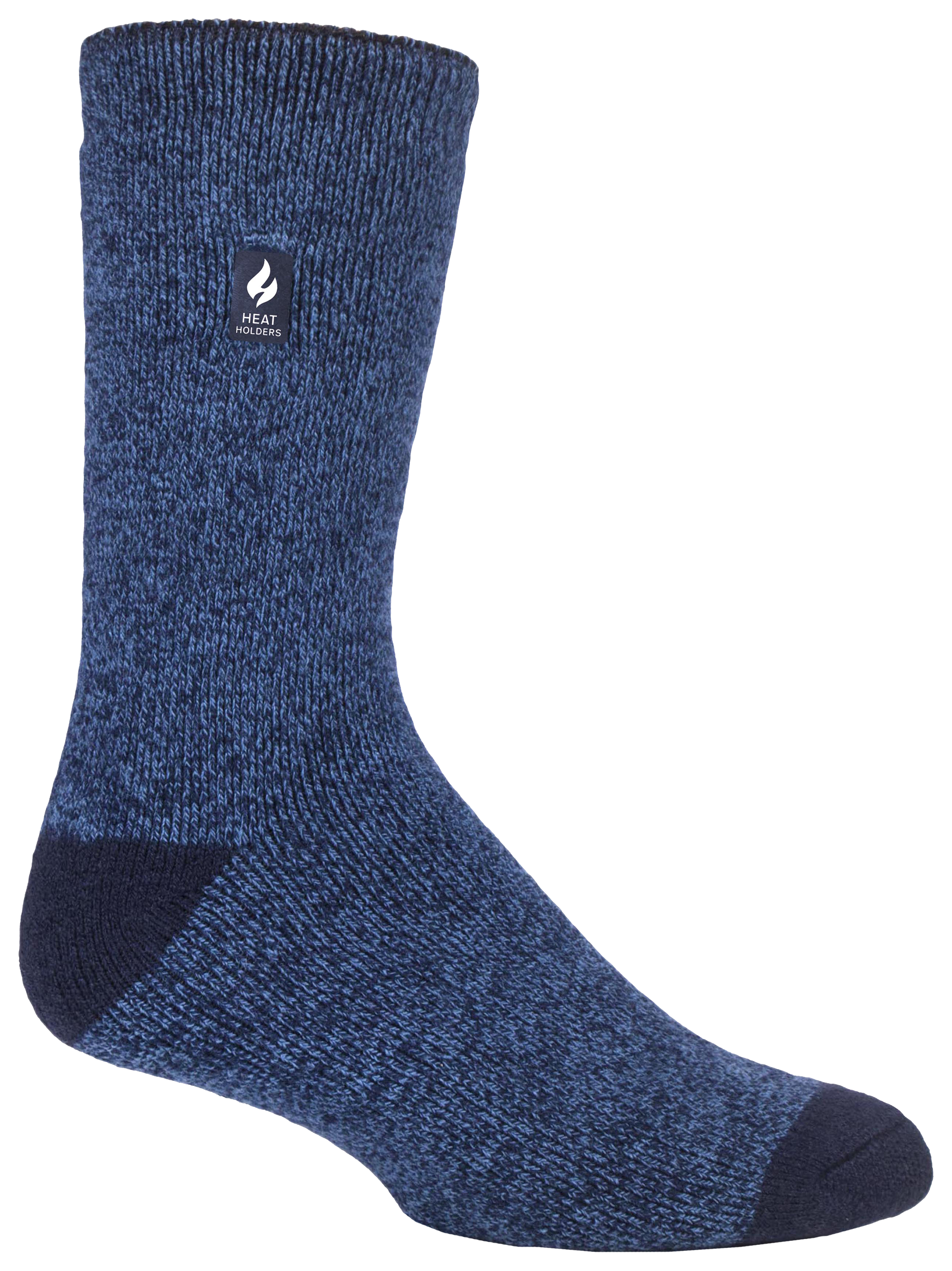 Image of Heat Holders Lite Fieldfare Twist Crew Thermal Socks for Men - Navy