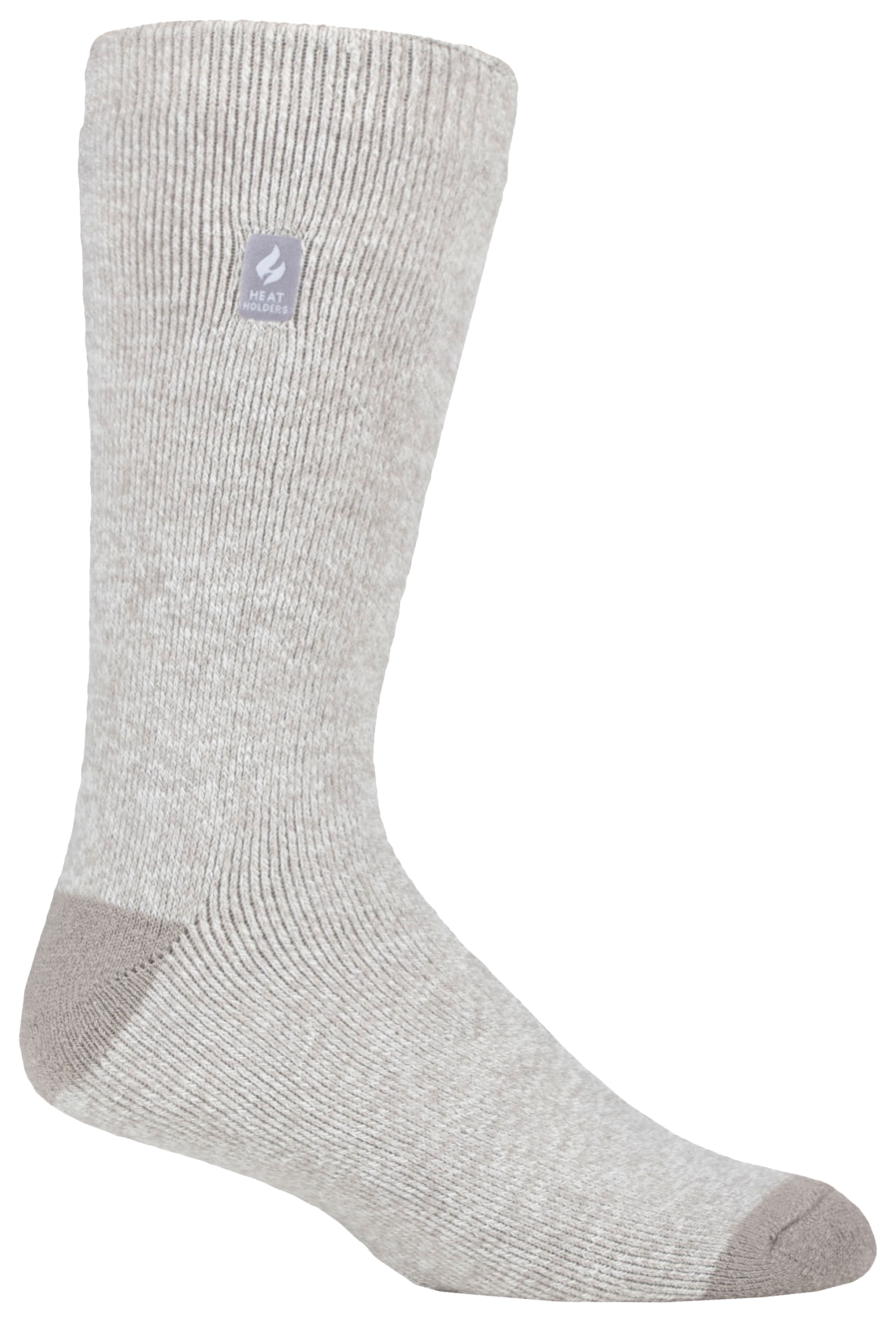 Image of Heat Holders Lite Fieldfare Twist Crew Thermal Socks for Men - Stone