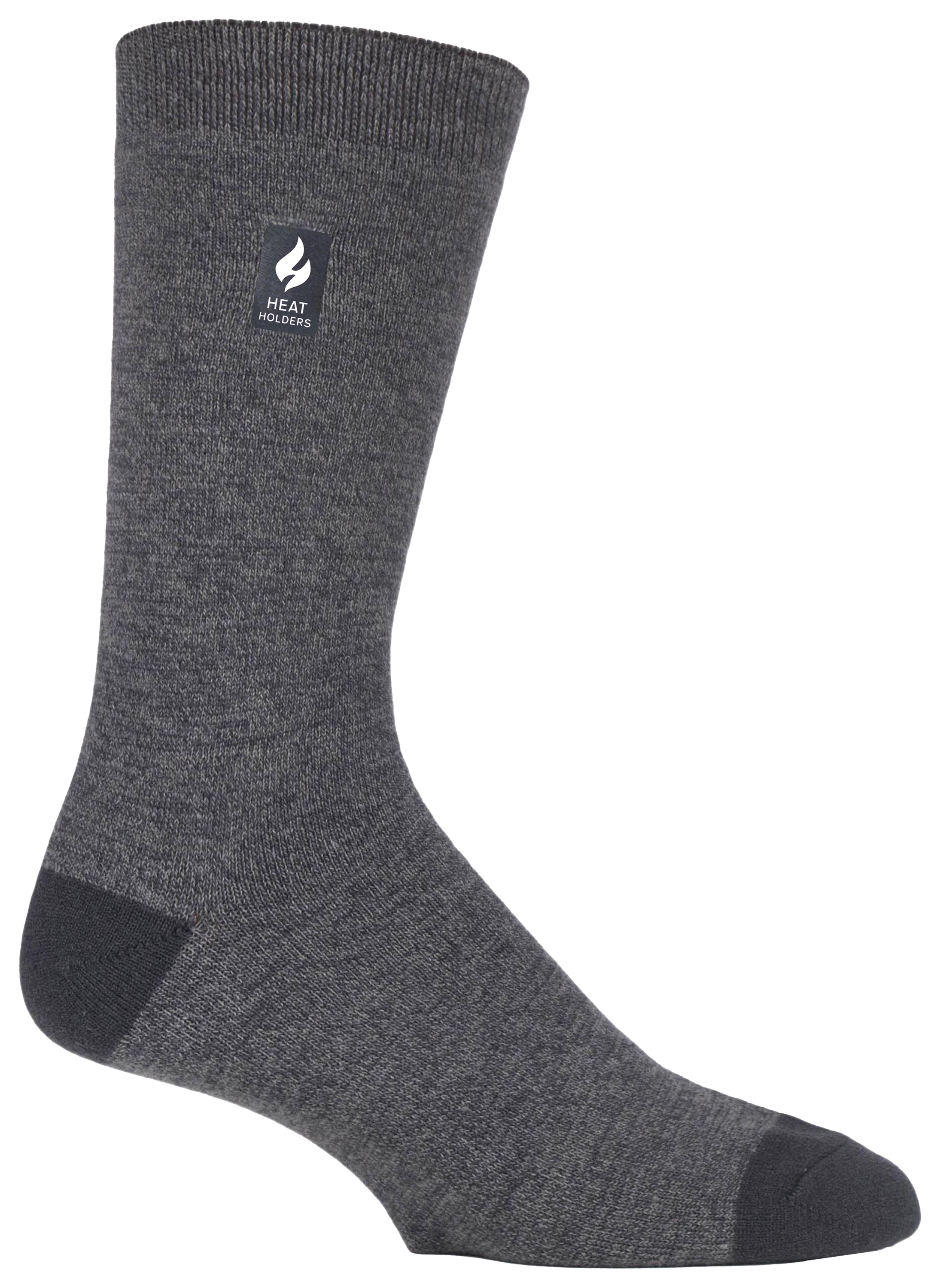 Image of Heat Holders Twist ULTRA LITE Thermal Crew Socks for Men - Charcoal - 13-15