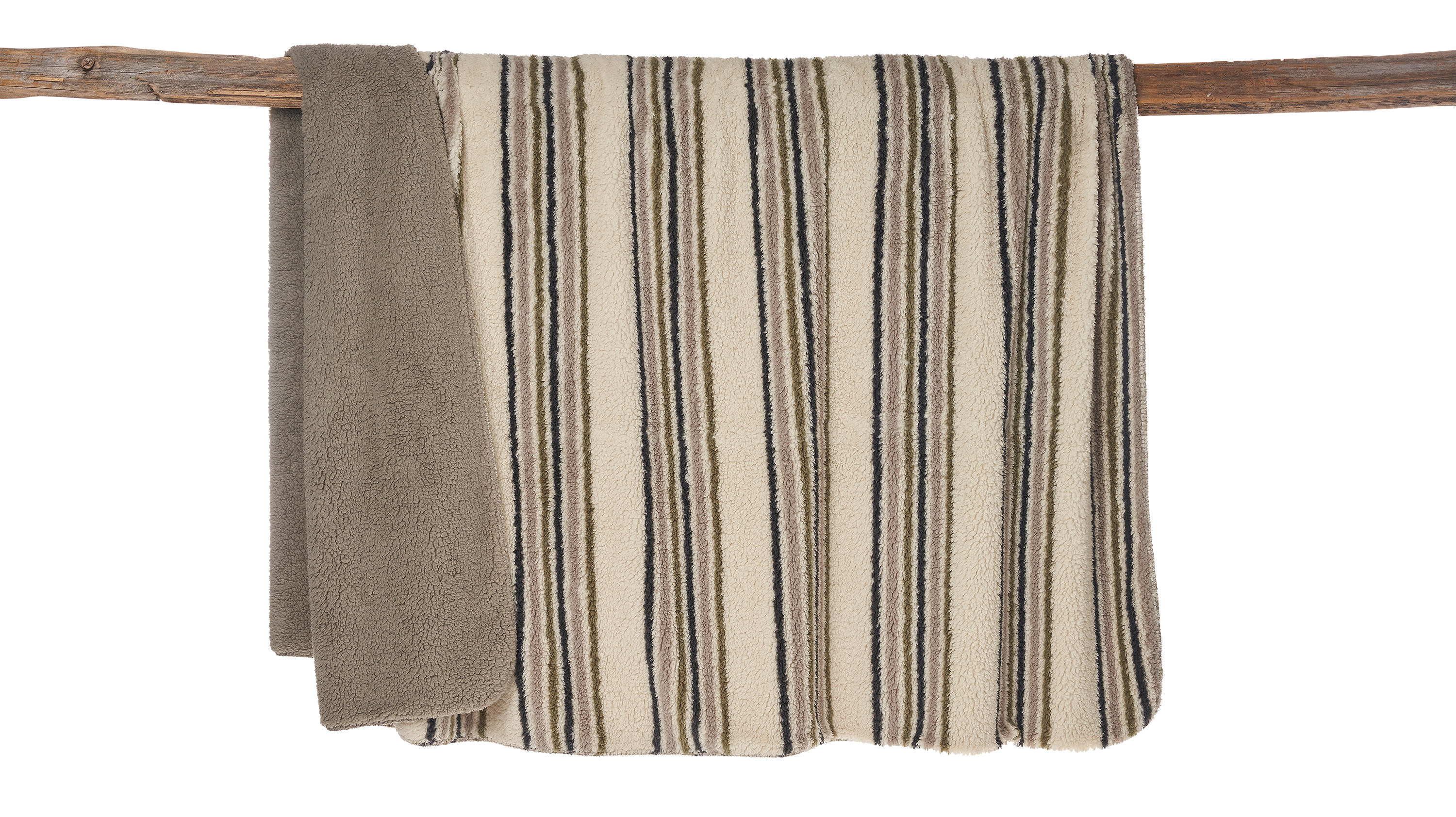Image of White River Home Giant Berber to Berber Throw Blanket - Green/Gray