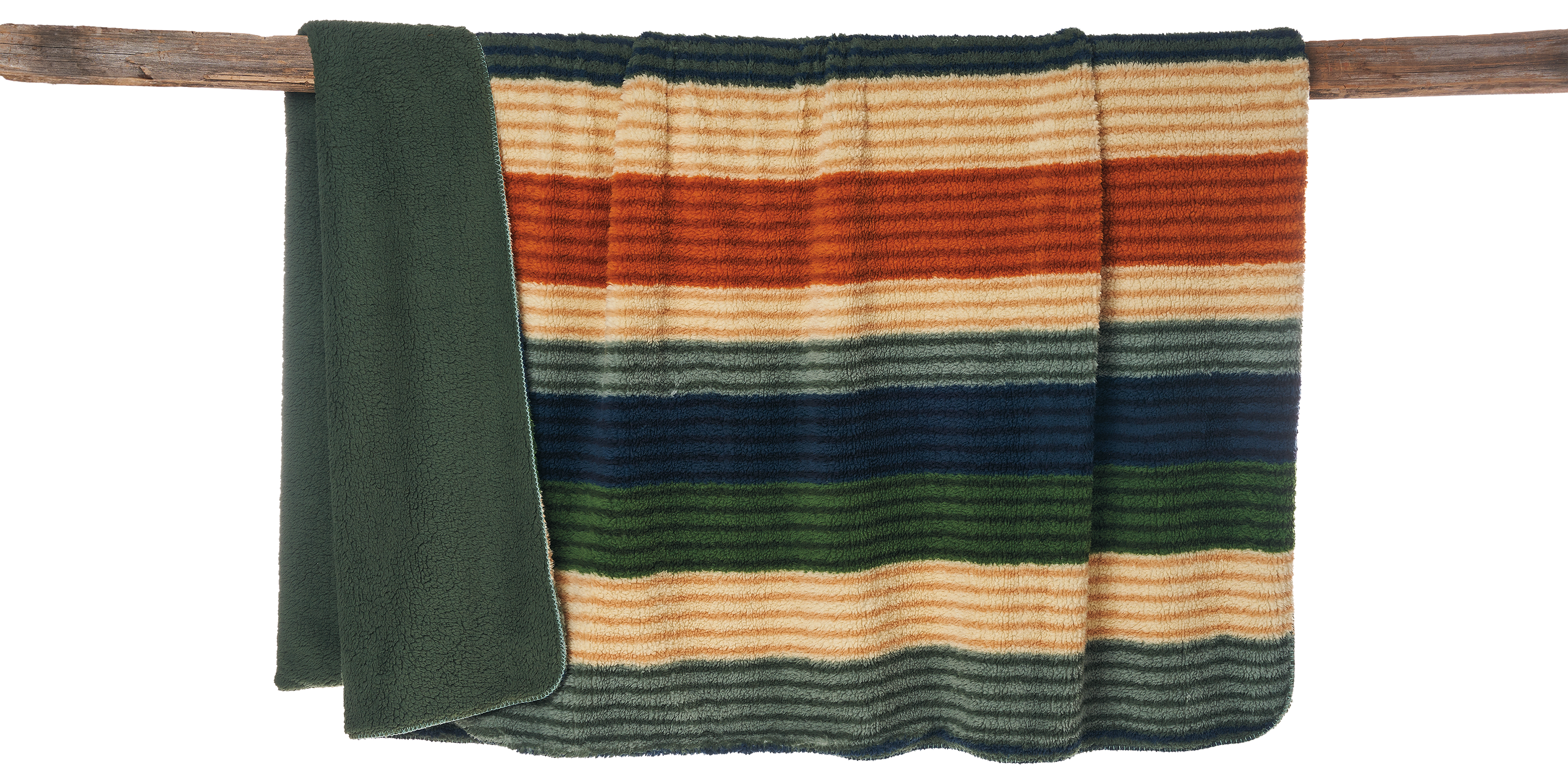Image of White River Home Giant Berber to Berber Throw Blanket - Orange/Green