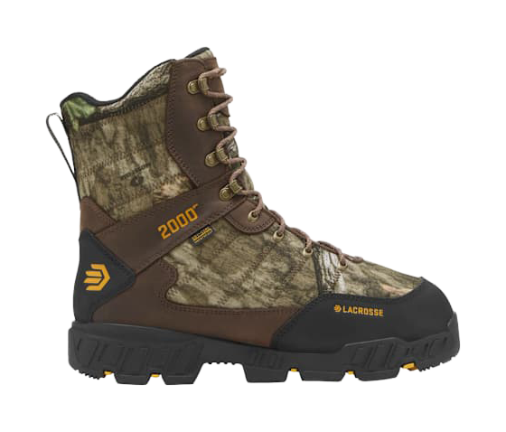 LACROSSE Cold Snap 9 Mossy Oak Country Roots 2000G Insulated Waterproof Hunting Boots for Men