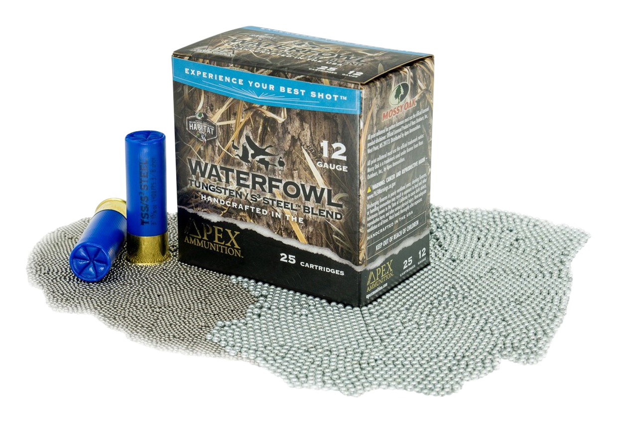 Image of "Apex Ammunition Waterfowl TSS/S3 Steel Blend 12-Ga. 3"" 1-5/16 oz. Shotshells - 3/8 - 25 Rounds"