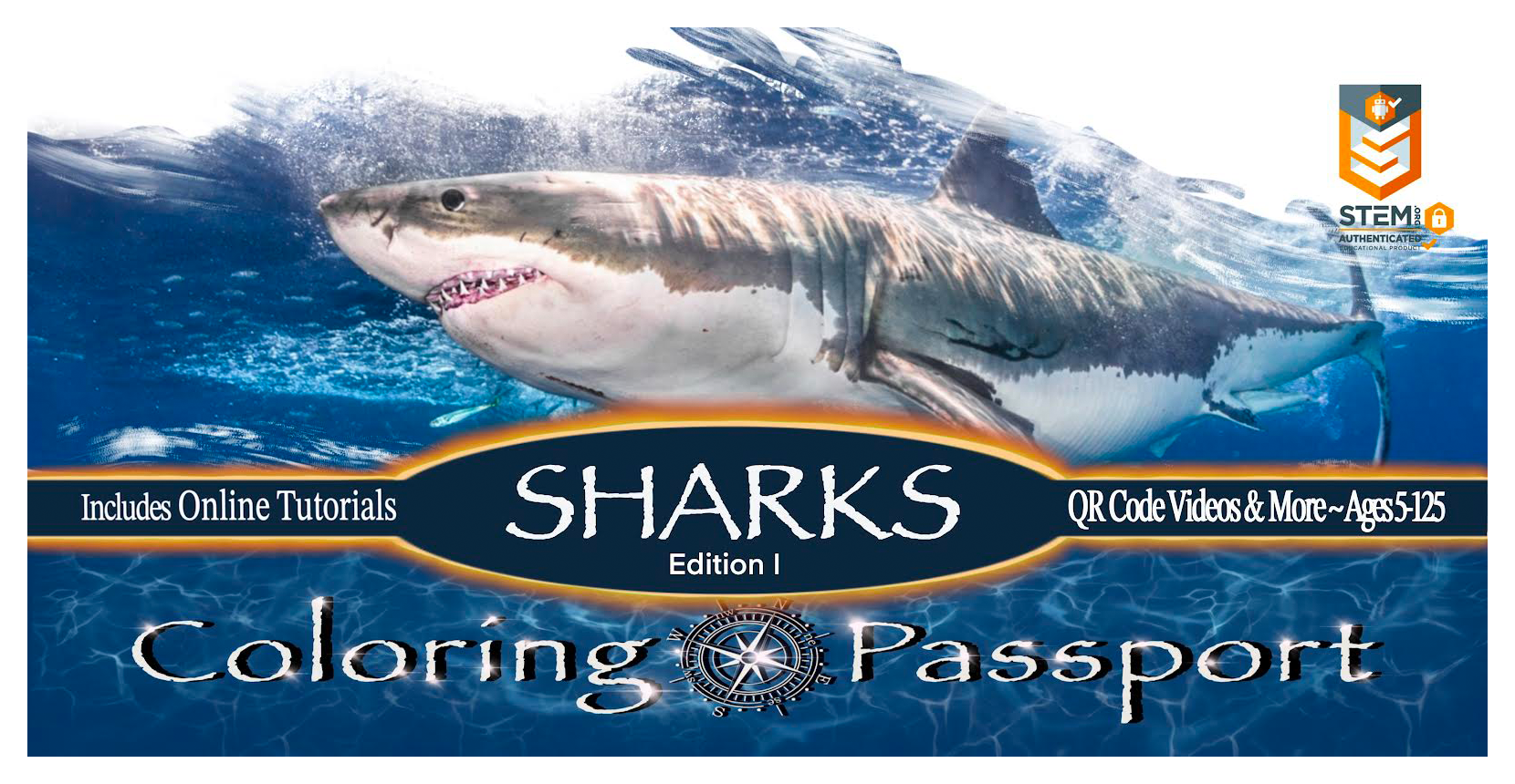 Image of Sharks Coloring Passport Edition I