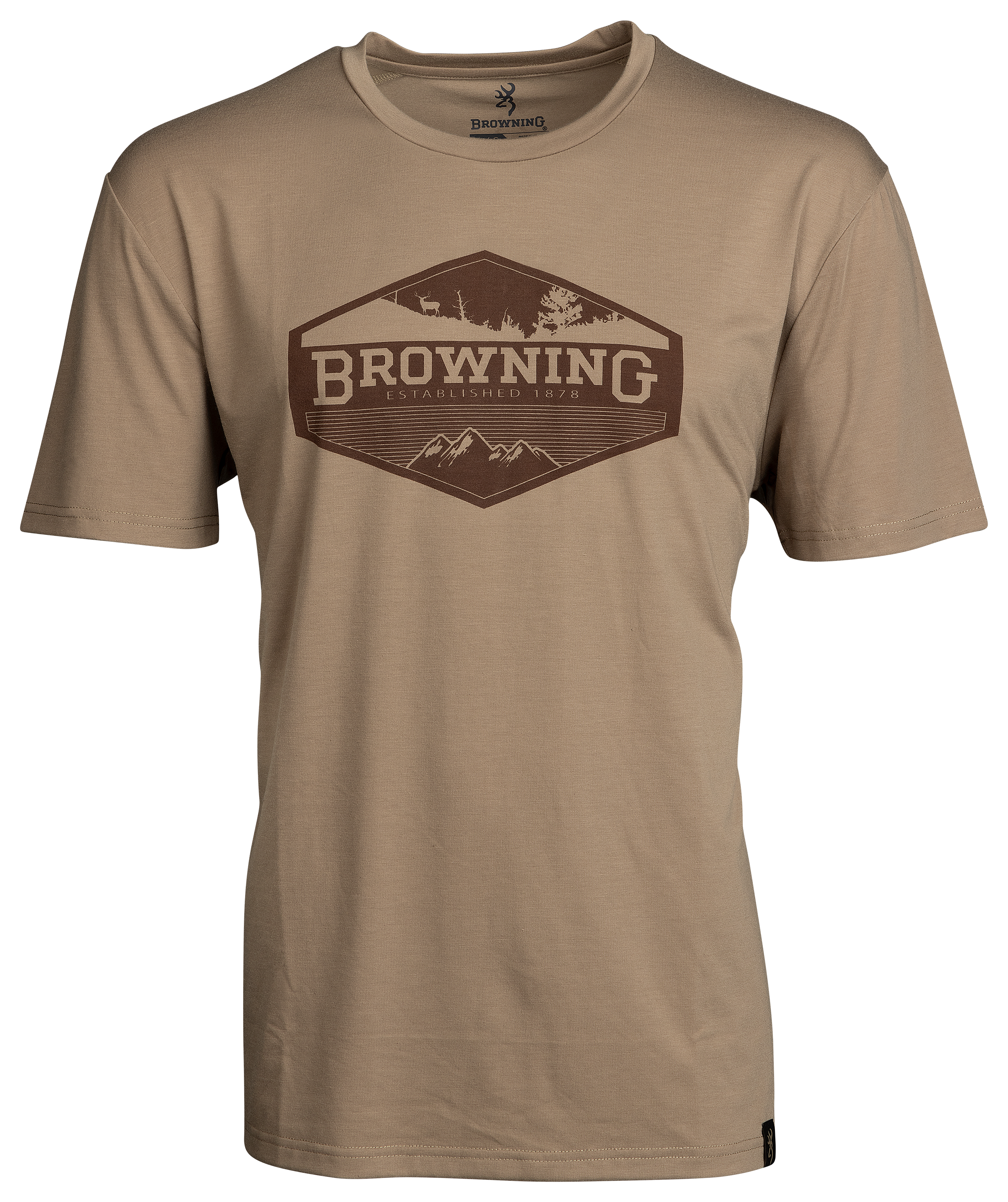 Image of Browning Diamond Graphic Performance Short-Sleeve T-Shirt for Men - Tan - XL