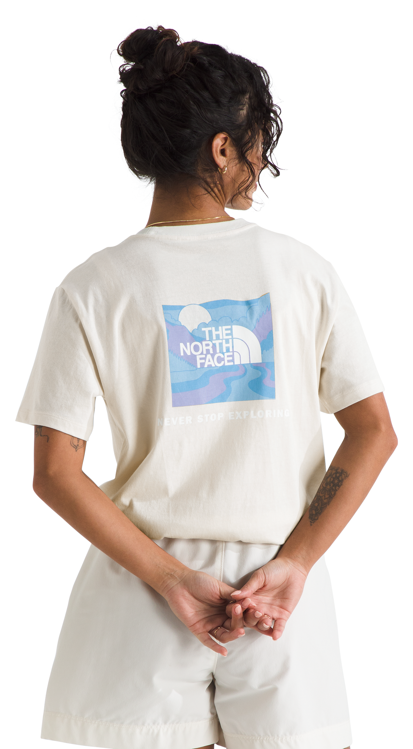 Image of The North Face Core Outdoor Valley Box NSE Short-Sleeve T-Shirt for Ladies - White Dune - XXL