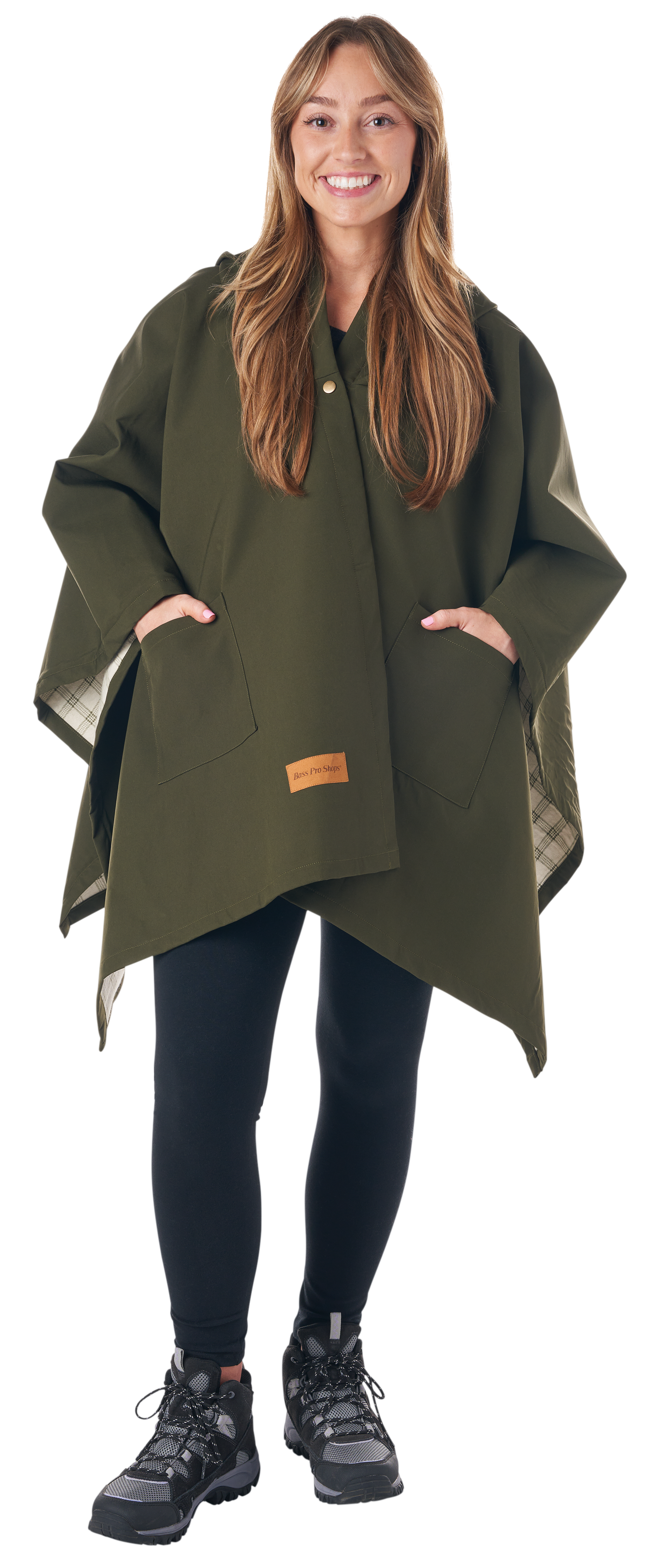 Image of Bass Pro Shops Water-Resistant Outdoor Hooded Throw - Olive