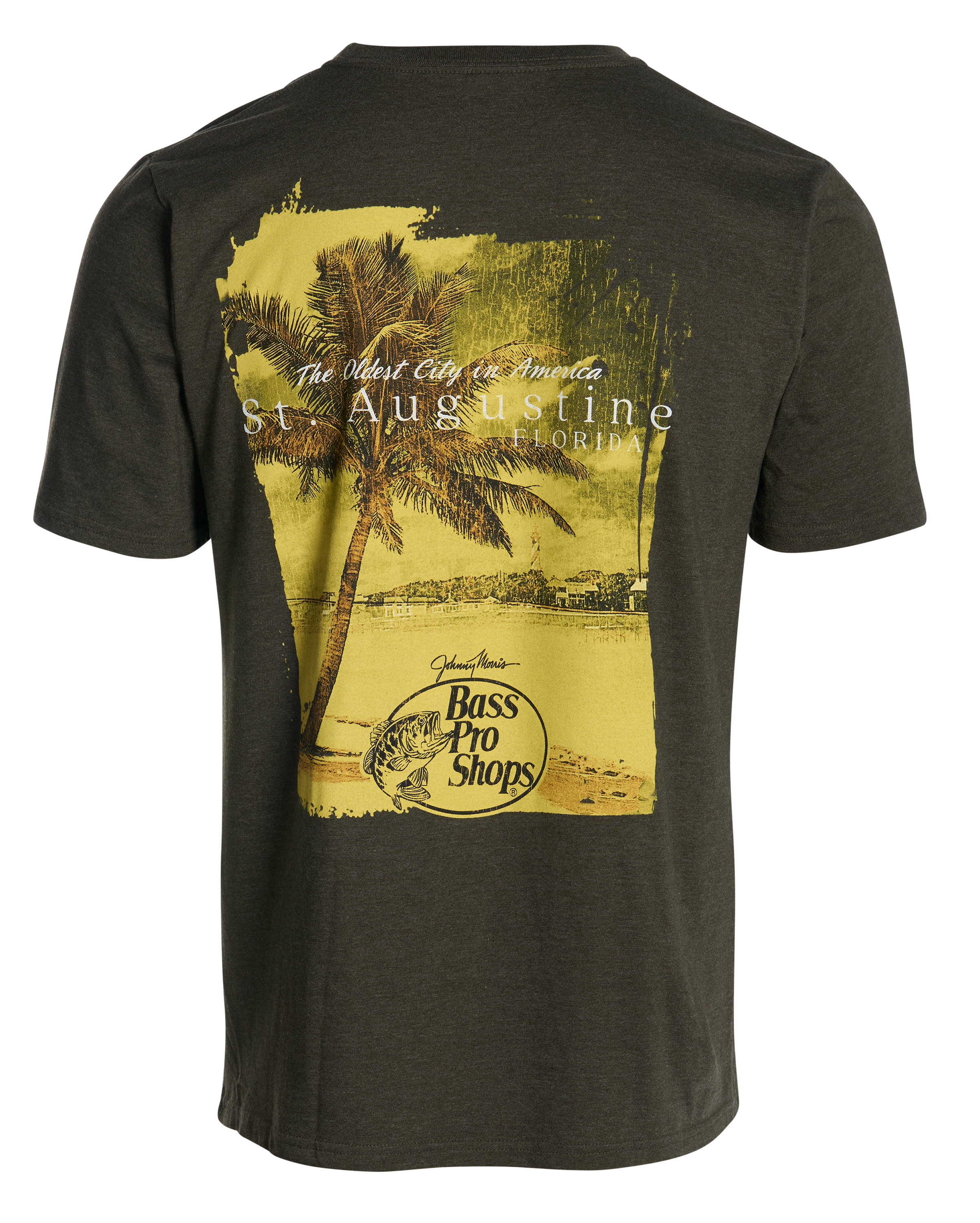 Image of Bass Pro Shops St. Augustine Palm Tree Short-Sleeve T-Shirt - Olive