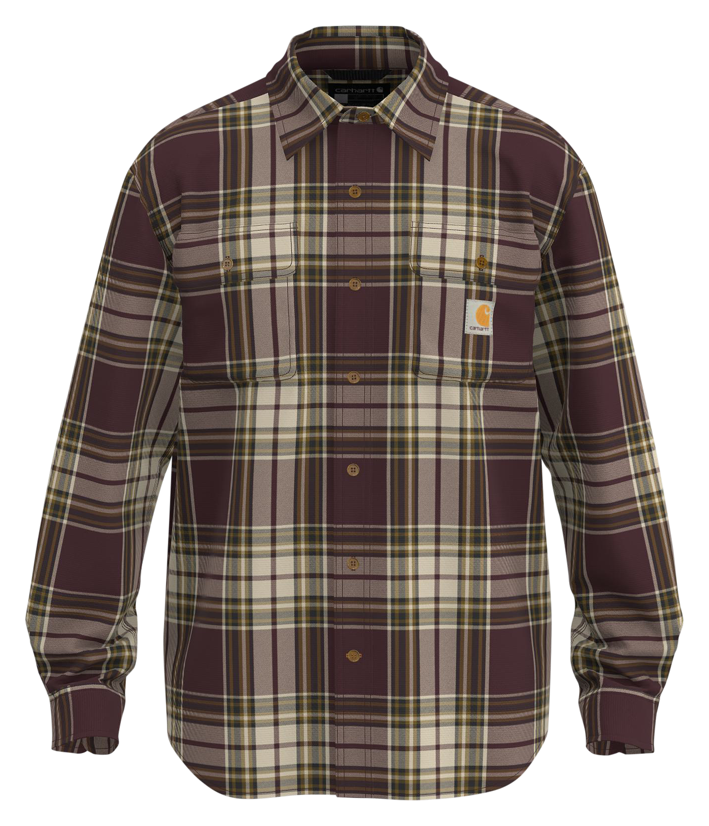 Image of Carhartt Loose-Fit Heavyweight Long-Sleeve Flannel Shirt for Men