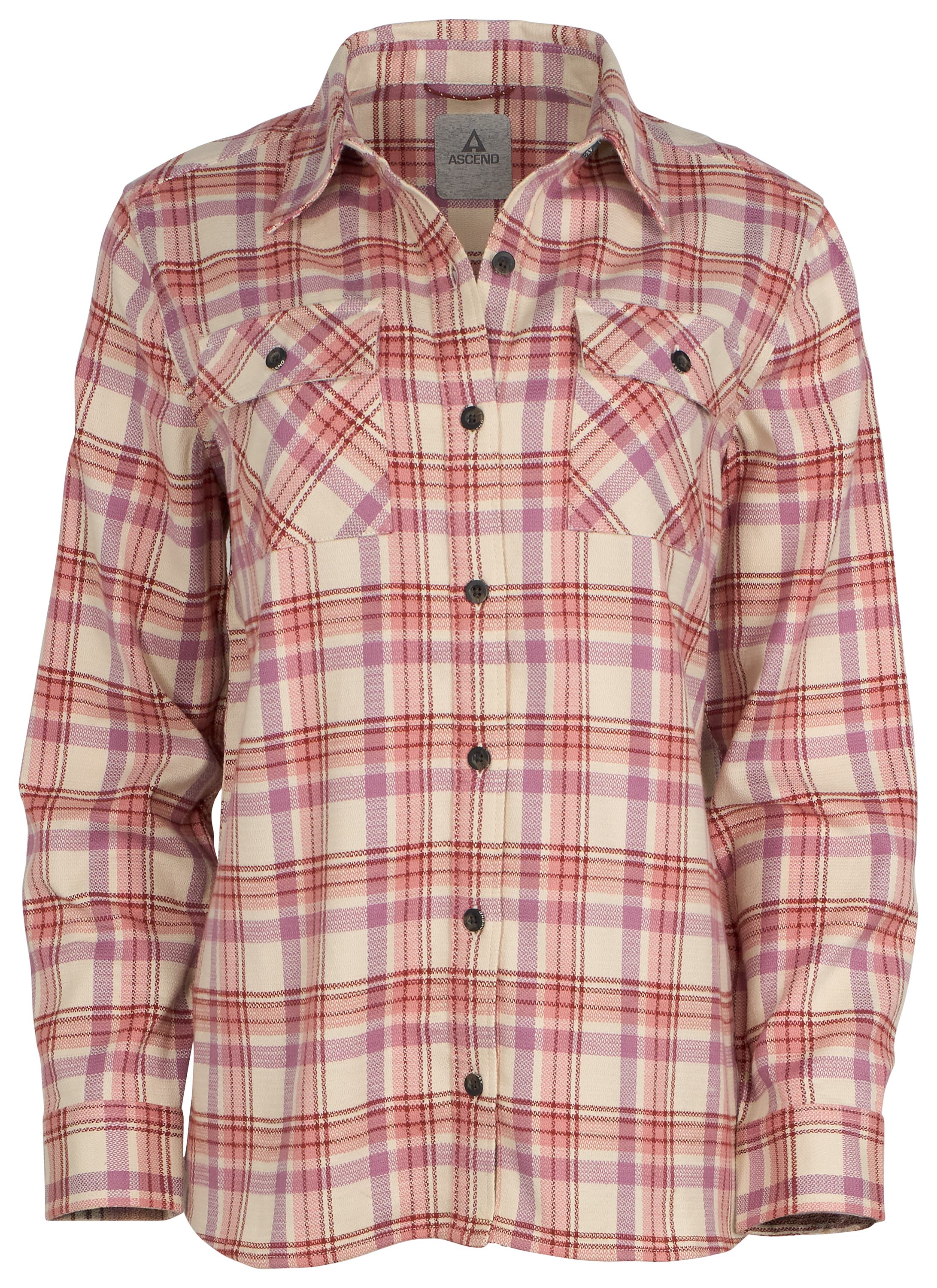 Image of Ascend Finn Organic Cotton Long-Sleeve Shirt - Rose Dawn Plaid