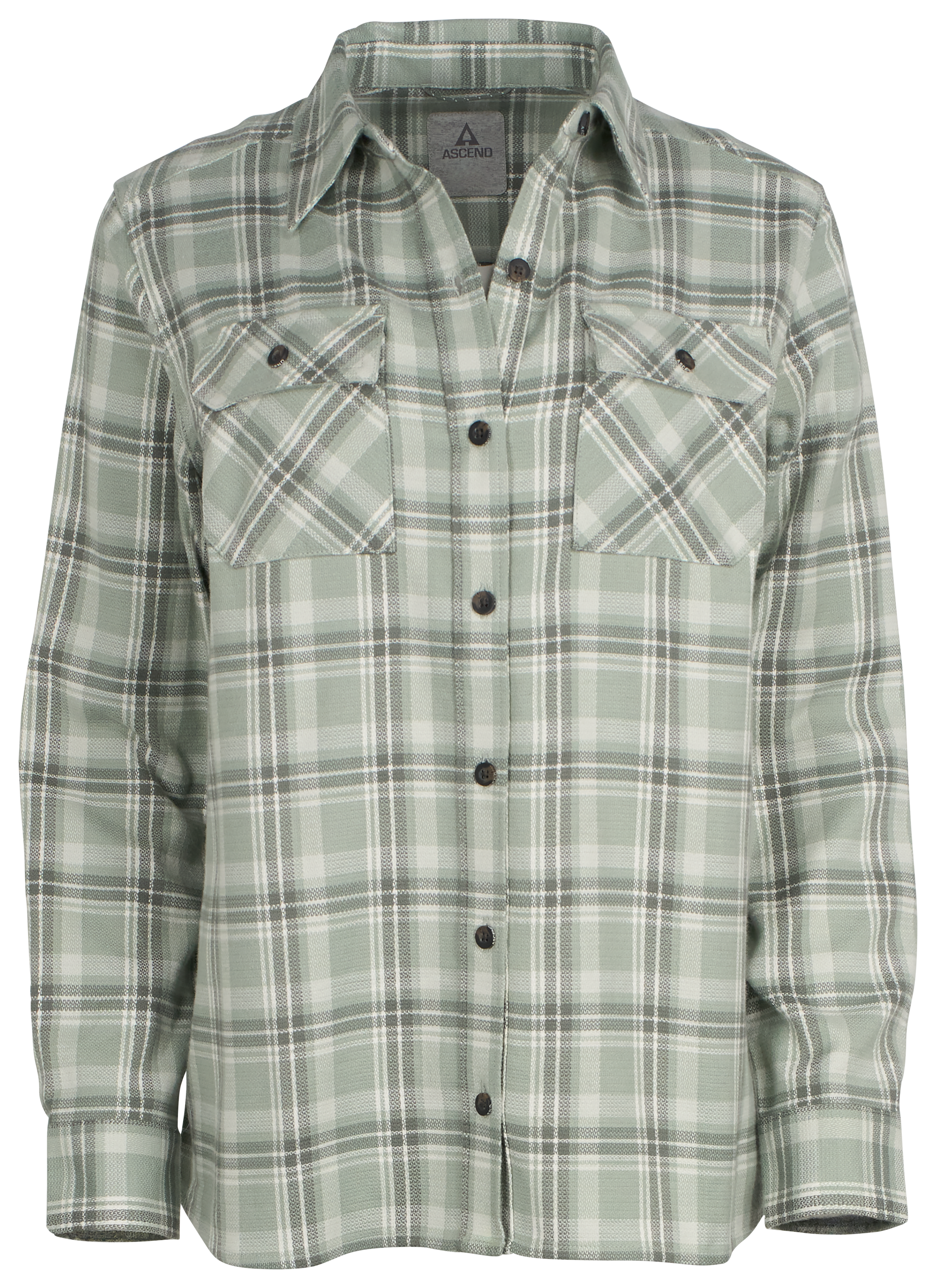 Image of Ascend Finn Organic Cotton Long-Sleeve Shirt - Coconut Milk Plaid