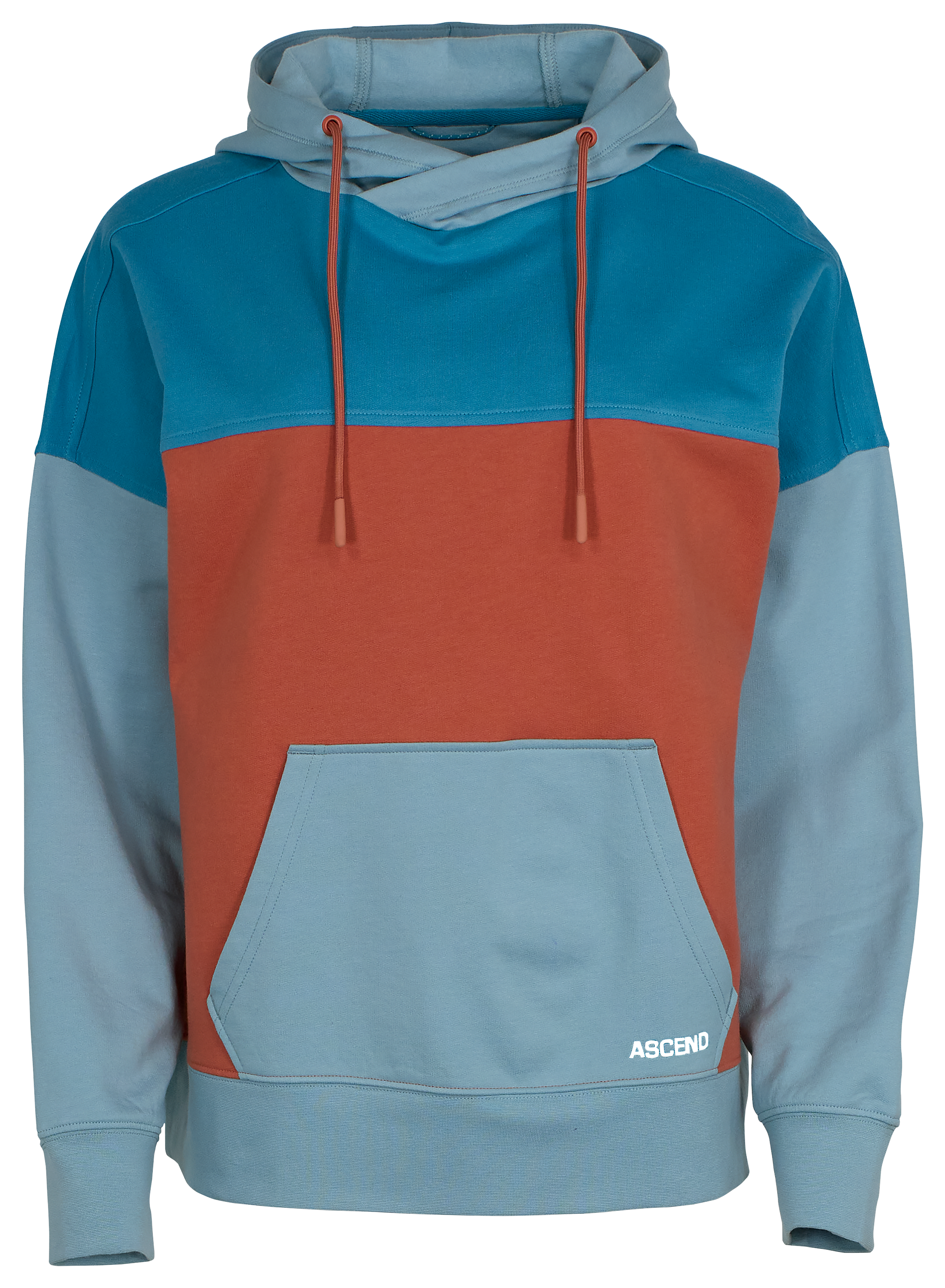 Image of Ascend To and Fro Cross-Neck Hoodie - Aragon/Tourmaline/Larkspur