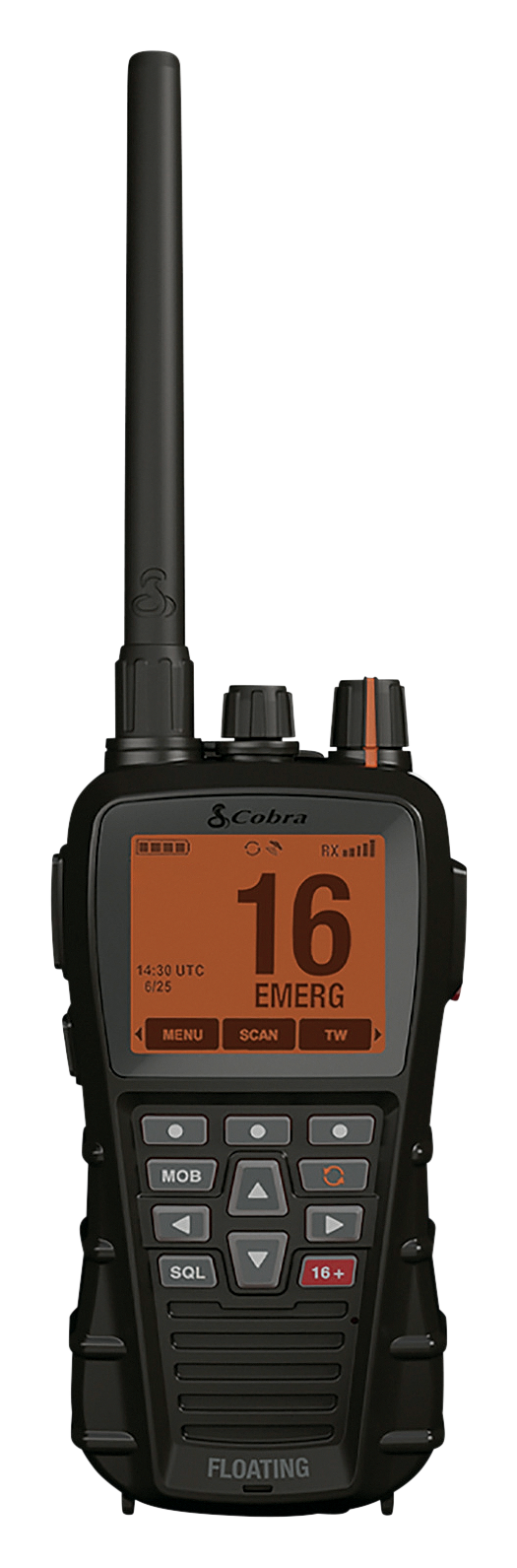 Image of Cobra BlueBound 650 VHF Floating Bluetooth Handheld Marine Radio - Black
