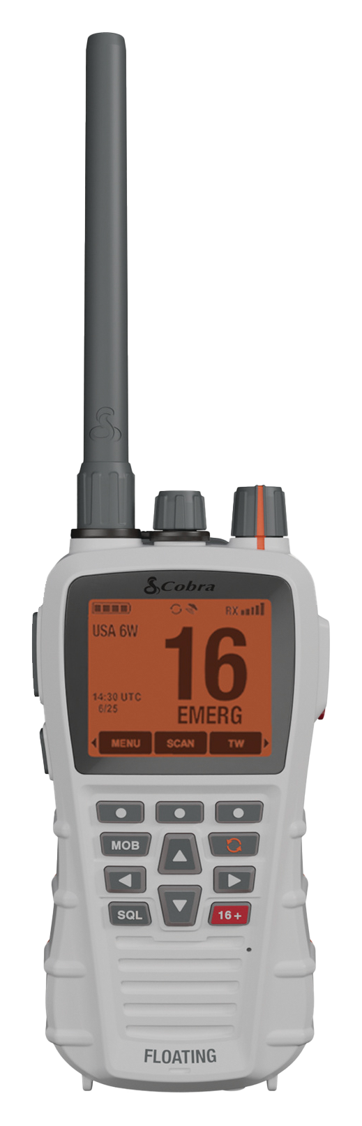Image of Cobra BlueBound 650 VHF Floating Bluetooth Handheld Marine Radio - White