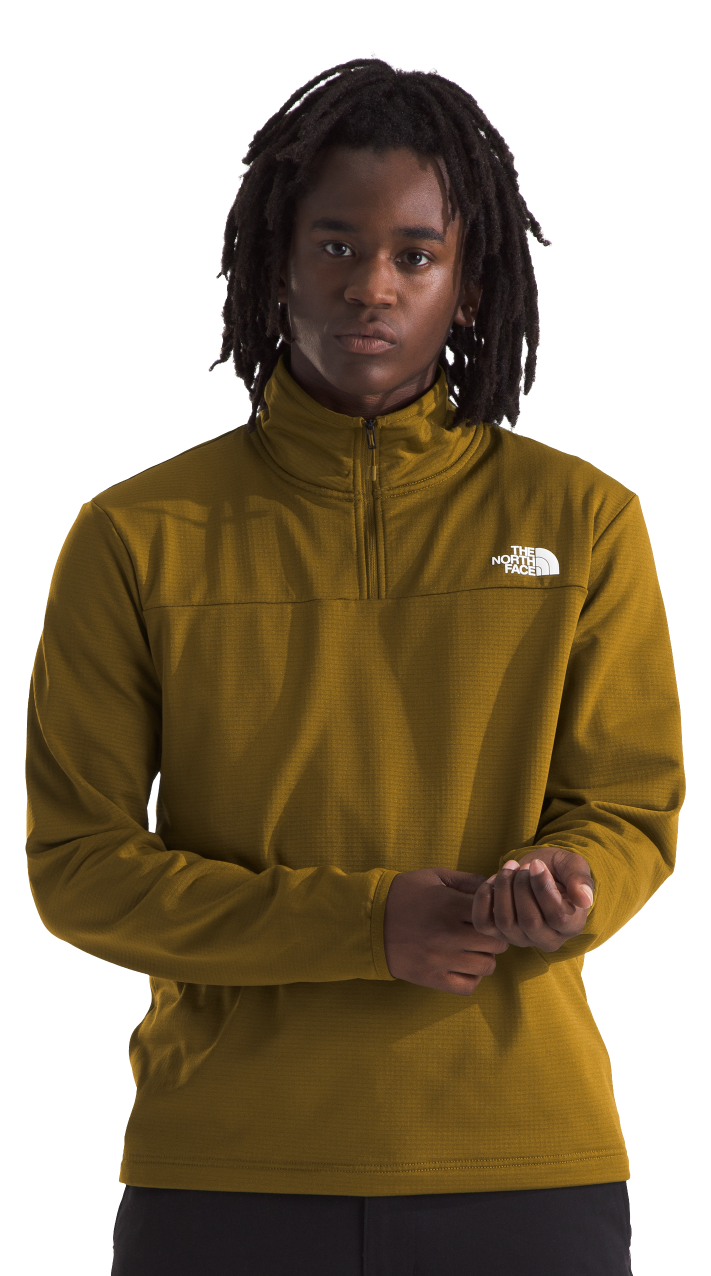 Image of The North Face Cedar Trail Grid Fleece Quarter-Zip Pullover for Men