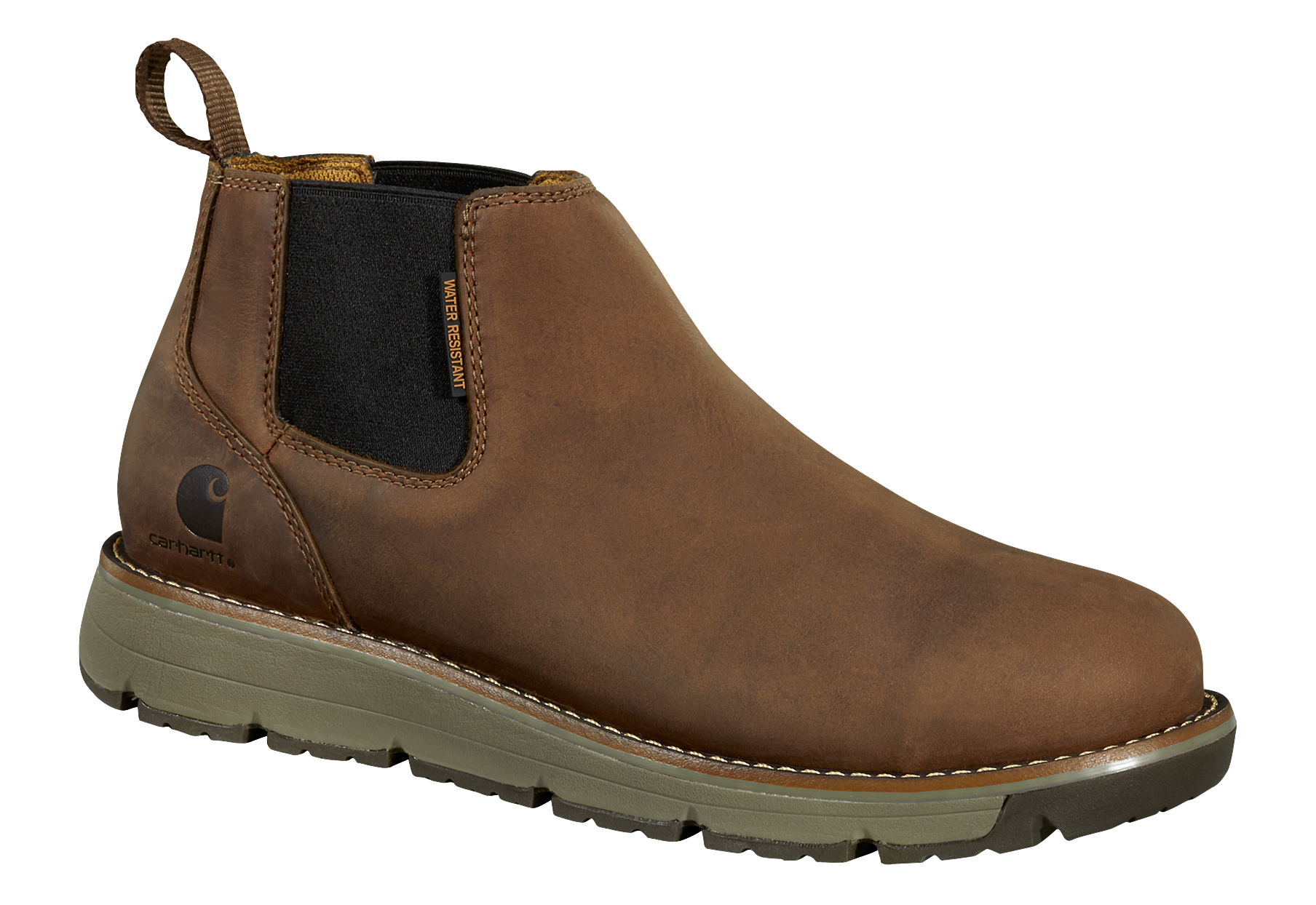 Image of Carhartt Millbrook 4'' Romeo Wedge Work Boots for Men - Brown - 11M