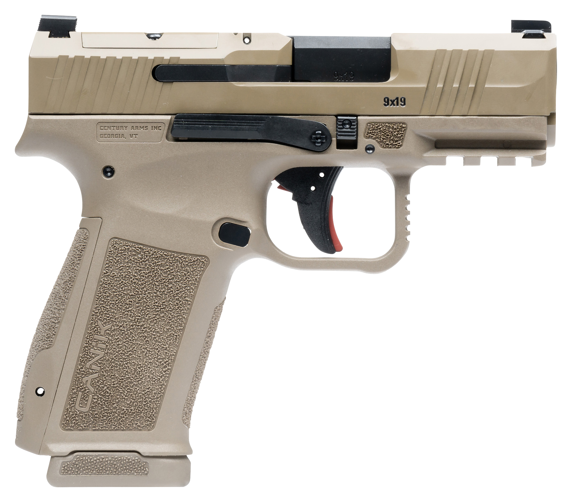 Canik Mete MC9L MicroCompact SemiAuto Pistol  Flat Dark Earth  17 Round Cap
