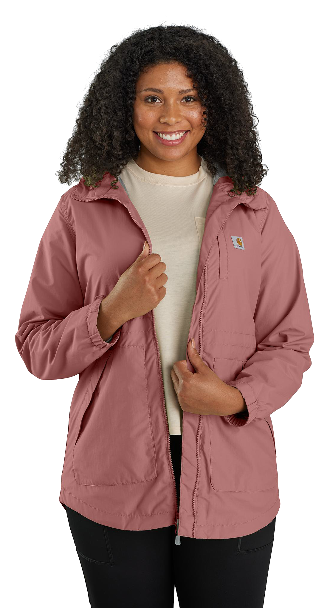 Image of Carhartt Rain Defender Relaxed-Fit Lightweight Coat for Ladies - Rose Tint
