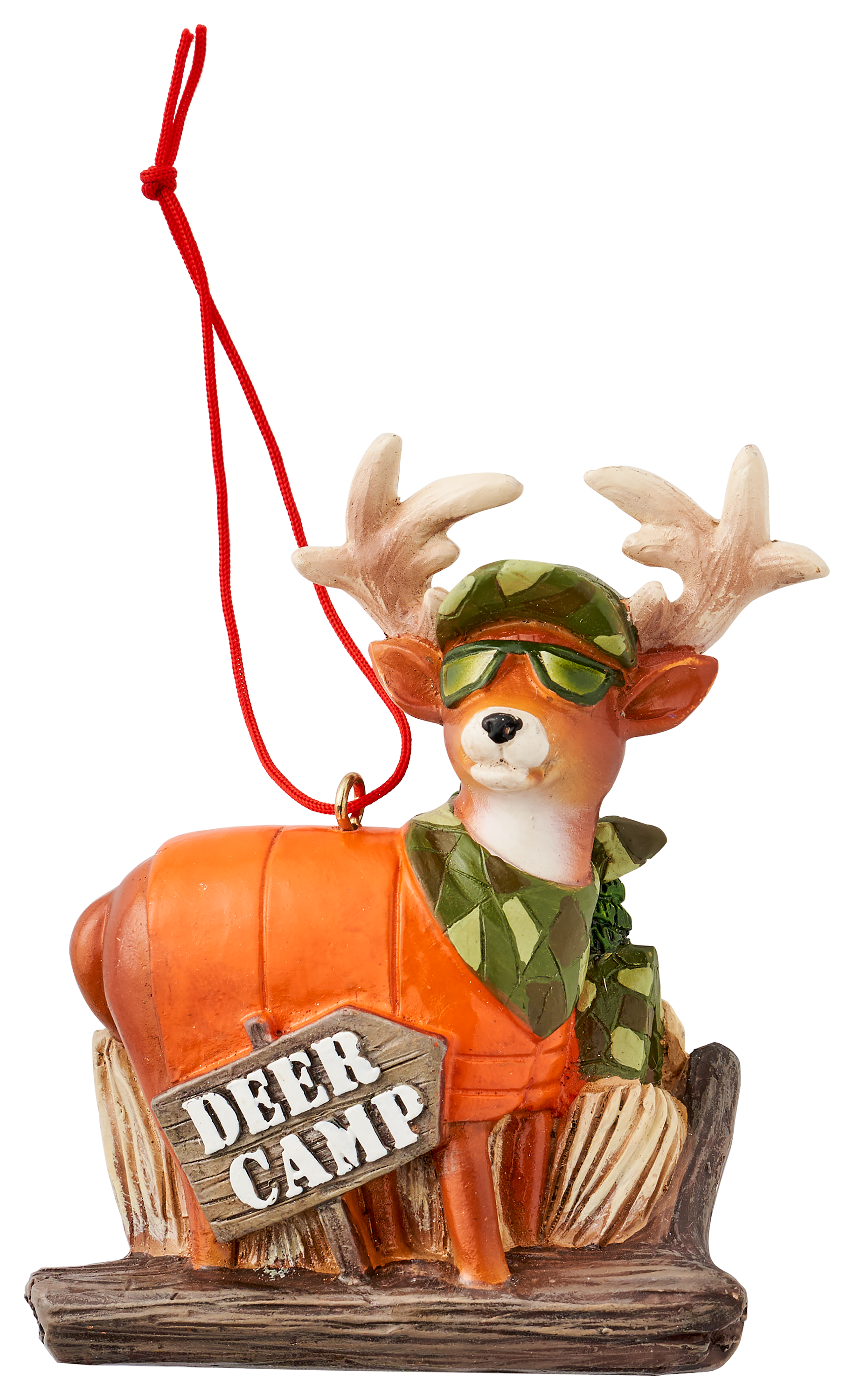 BASS PRO SHOPS Resin Deer With Camo Scarf Ornament
