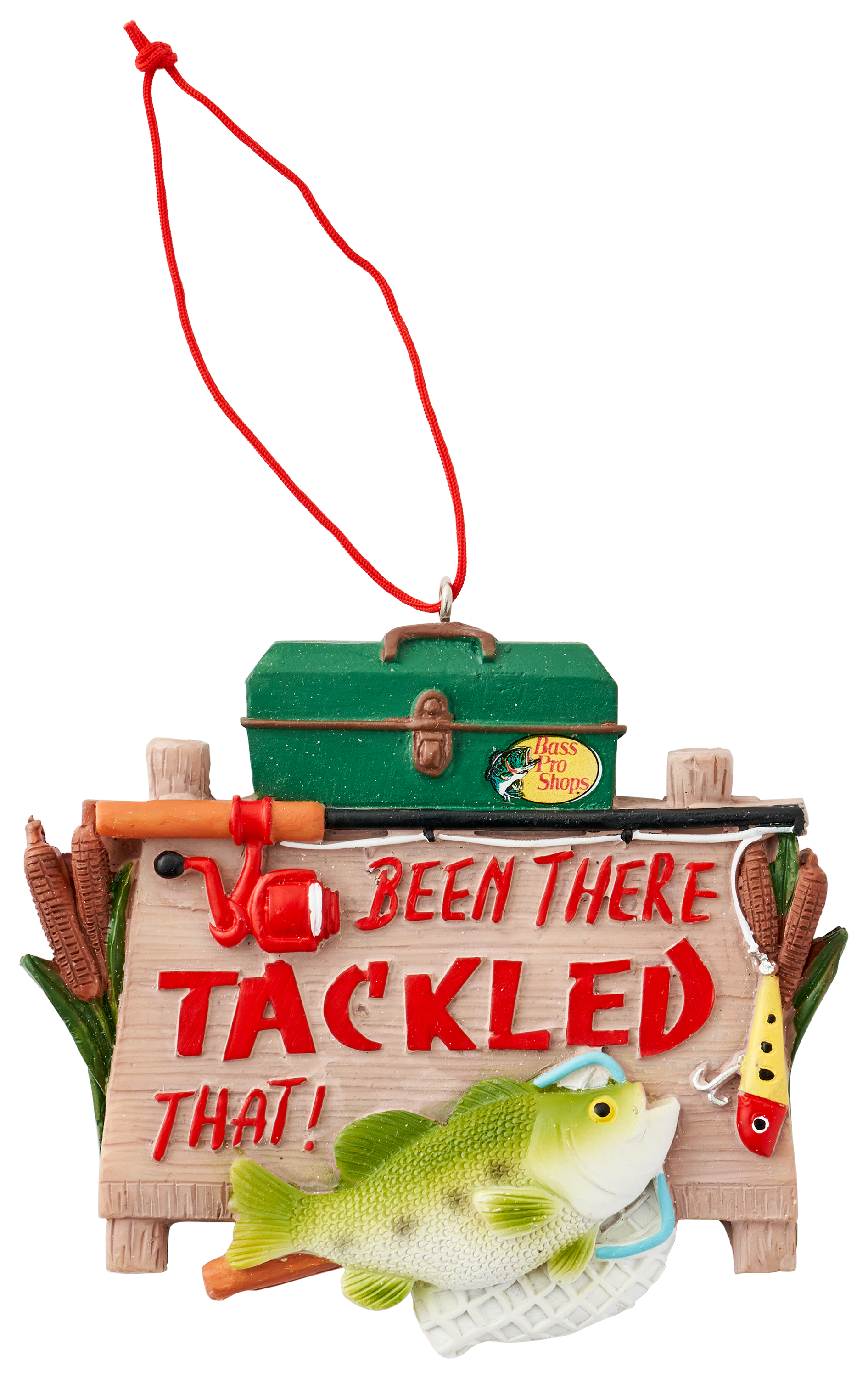 BASS PRO SHOPS Fishing Sign Tackle Box Ornament