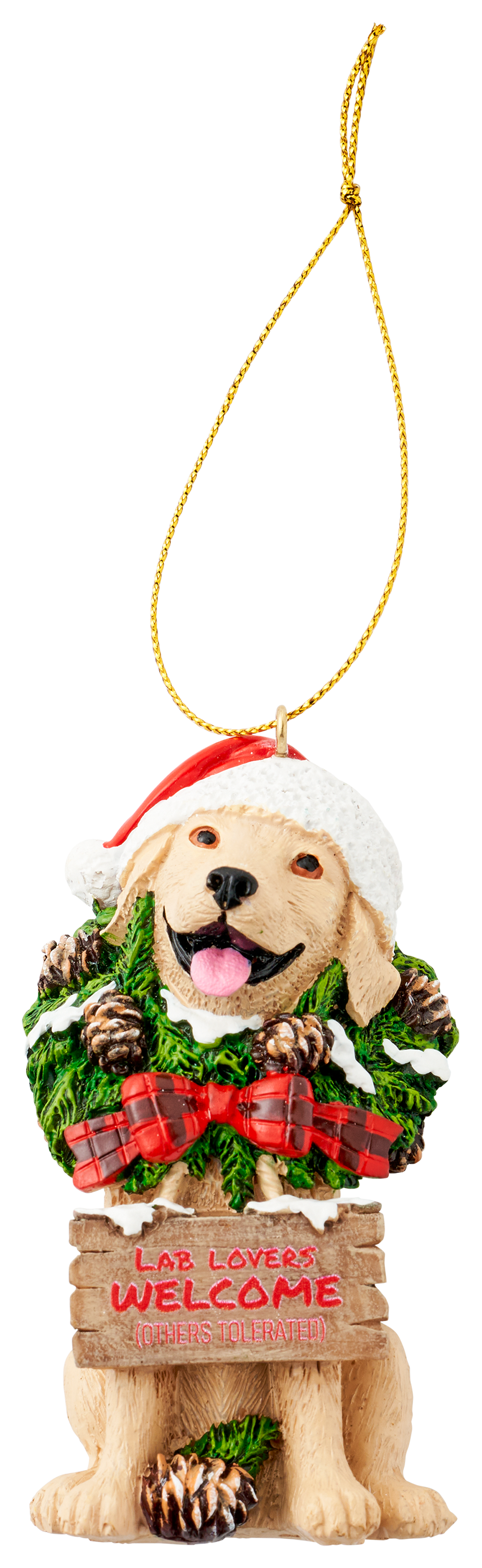 BASS PRO SHOPS Lab and Wreath Ornament