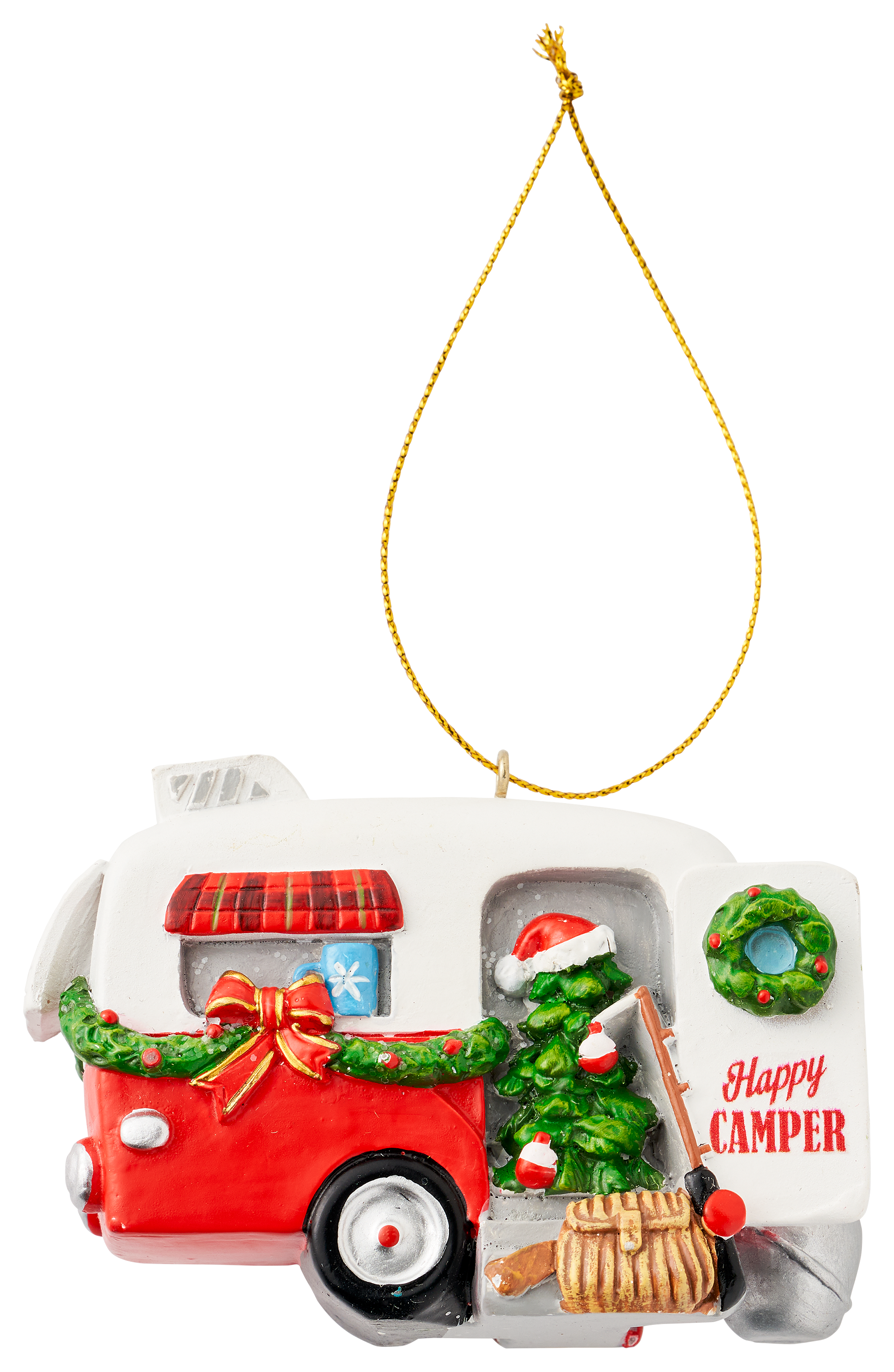 BASS PRO SHOPS Happy Camper Resin Ornament