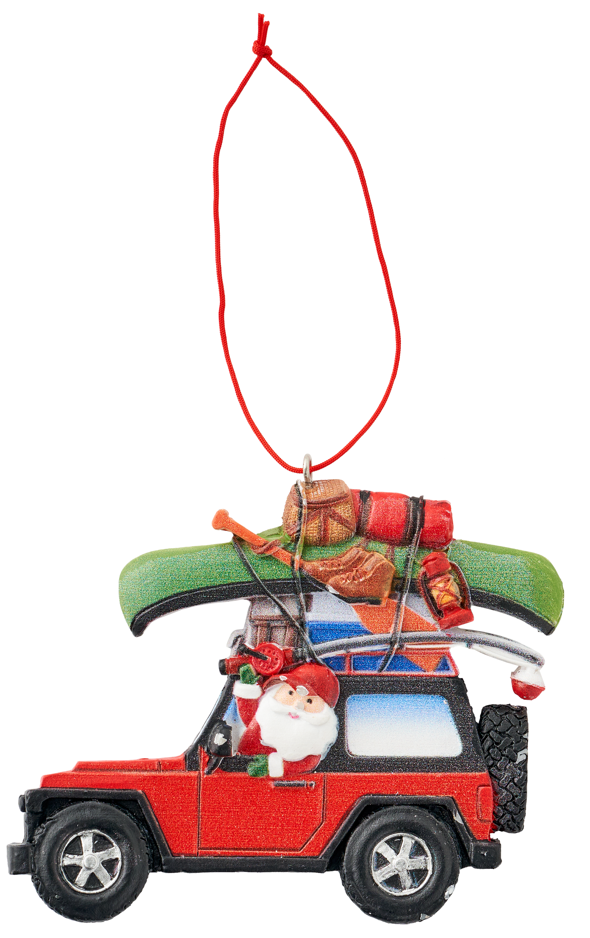 BASS PRO SHOPS Camping Santa in an SUV Ornament