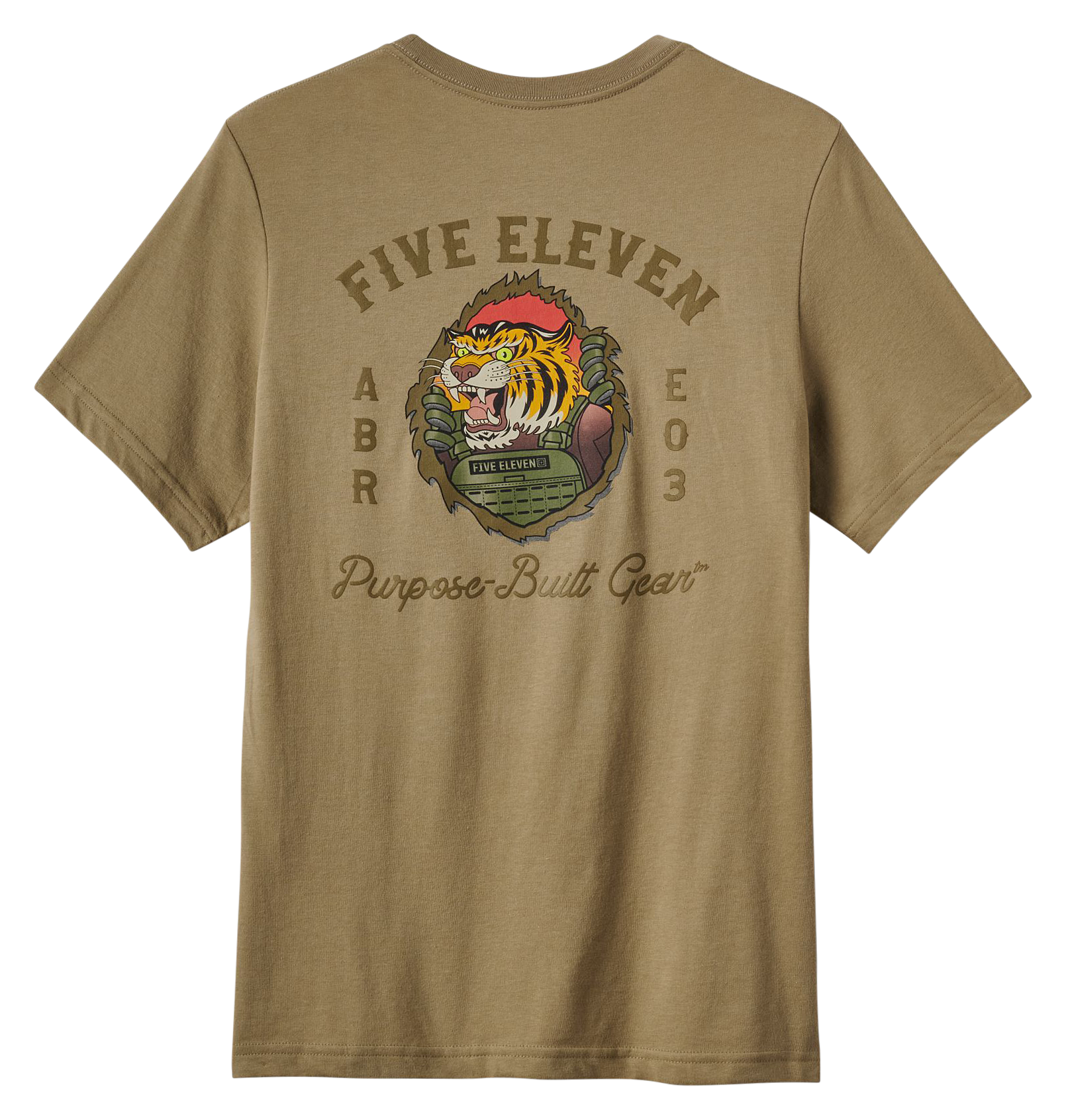 Image of 5.11 Tactical Tiger Rage Short-Sleeve T-Shirt for Men - Covert Green