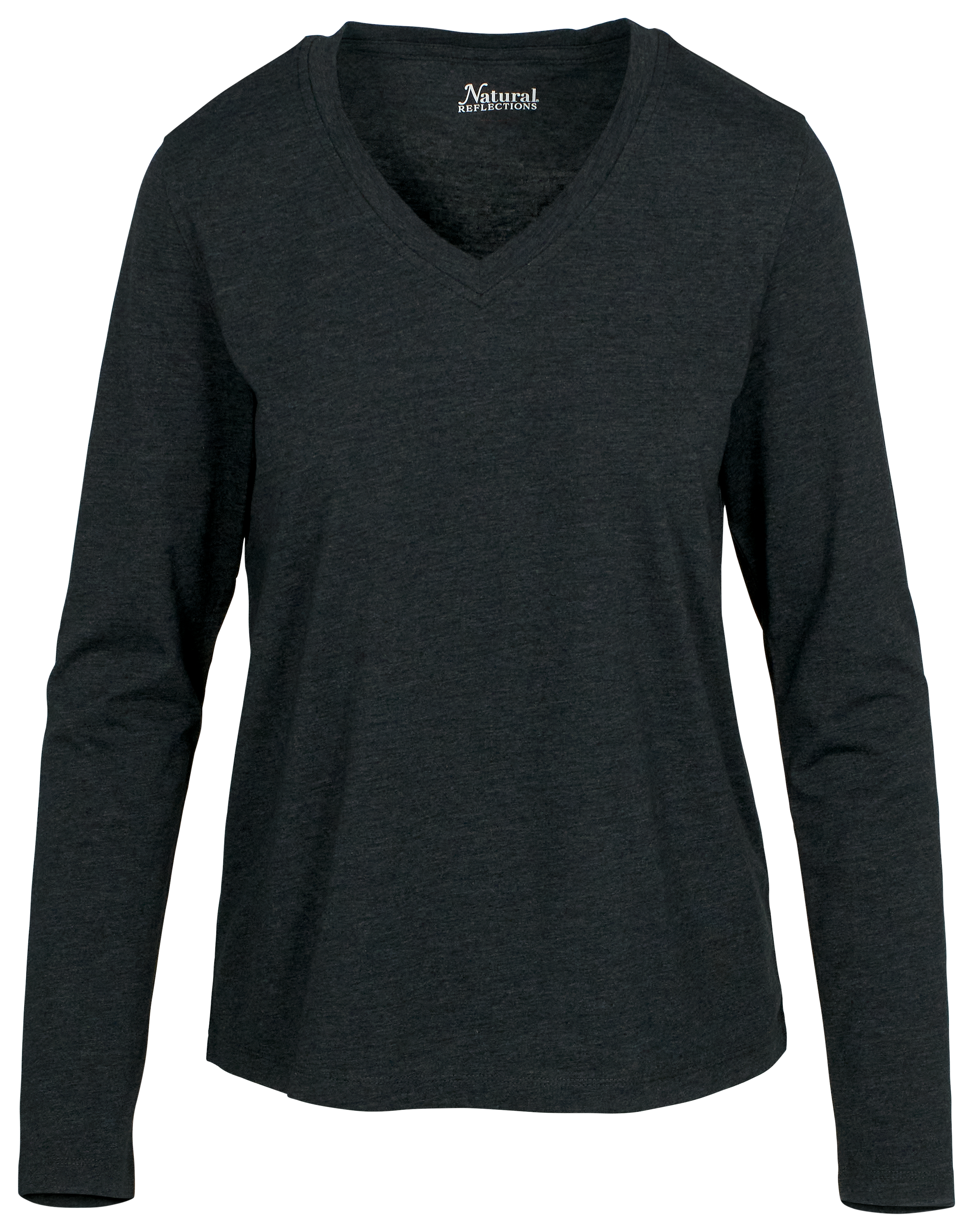 Image of Natural Reflections Everyday V-Neck Long-Sleeve T-Shirt - Moonless Night