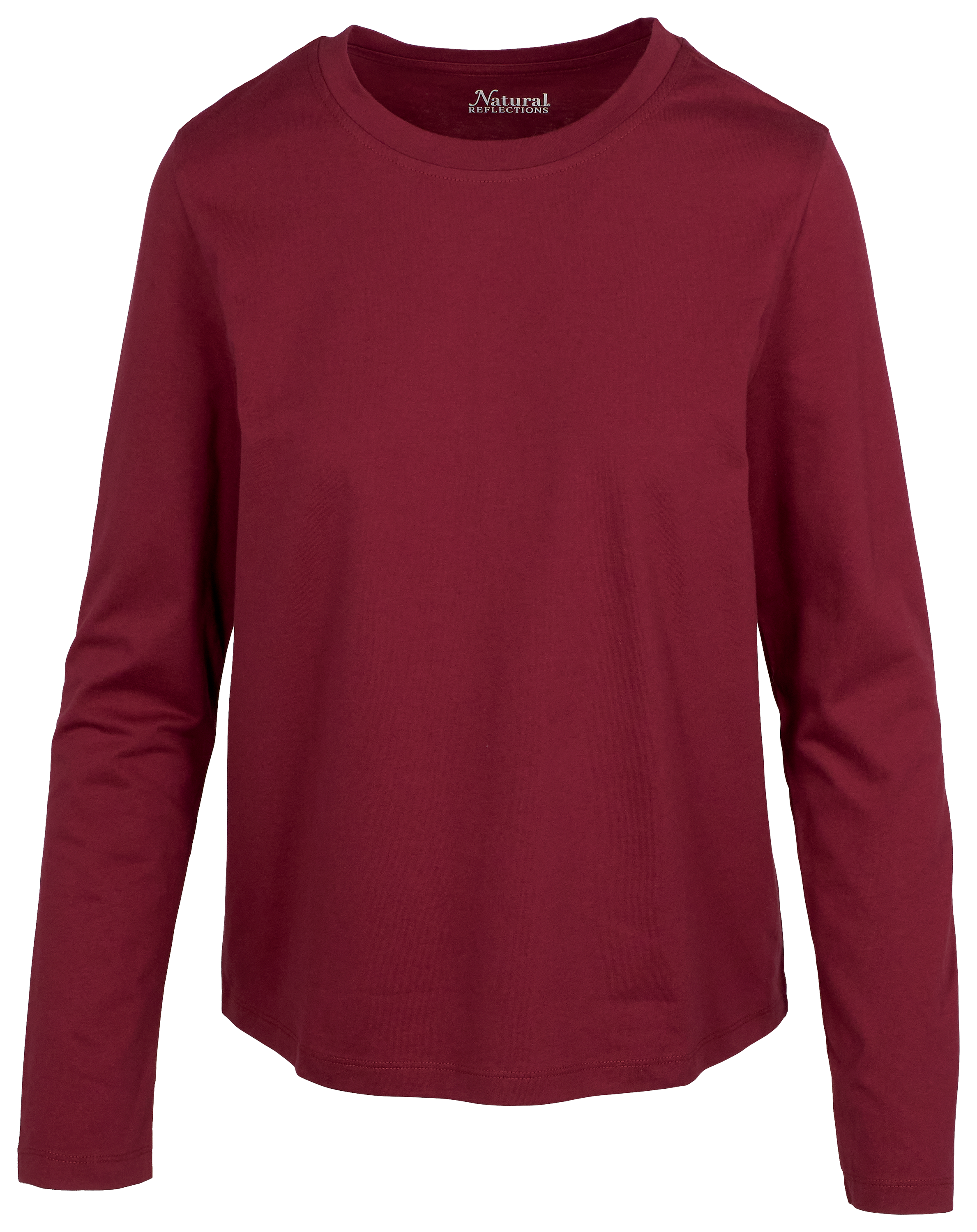 Image of Natural Reflections Everyday Crew-Neck Long-Sleeve T-Shirt - Tibetan Red